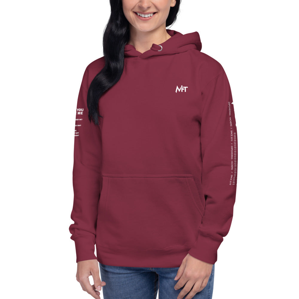 Before you bother me - Unisex Hoodie (back print) by DarkByteGear