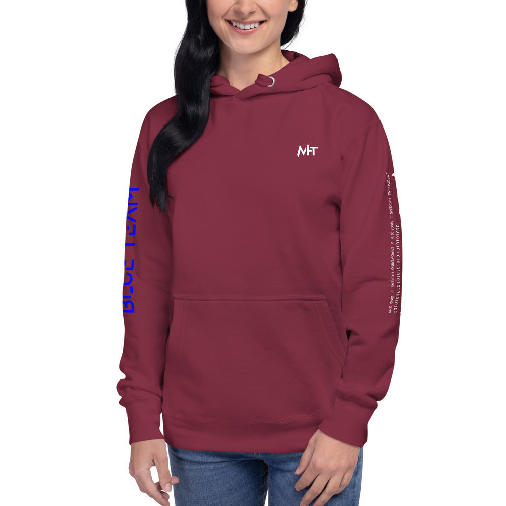 Cybersecurity Blue Team v4 - Unisex Hoodie (back print) by DarkByteGear
