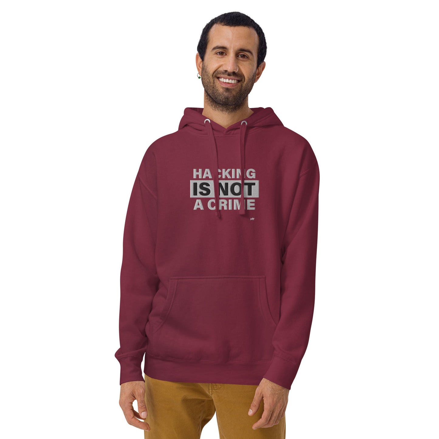 Hacking is not a crime - Unisex Hoodie (embroidered) by DarkByteGear