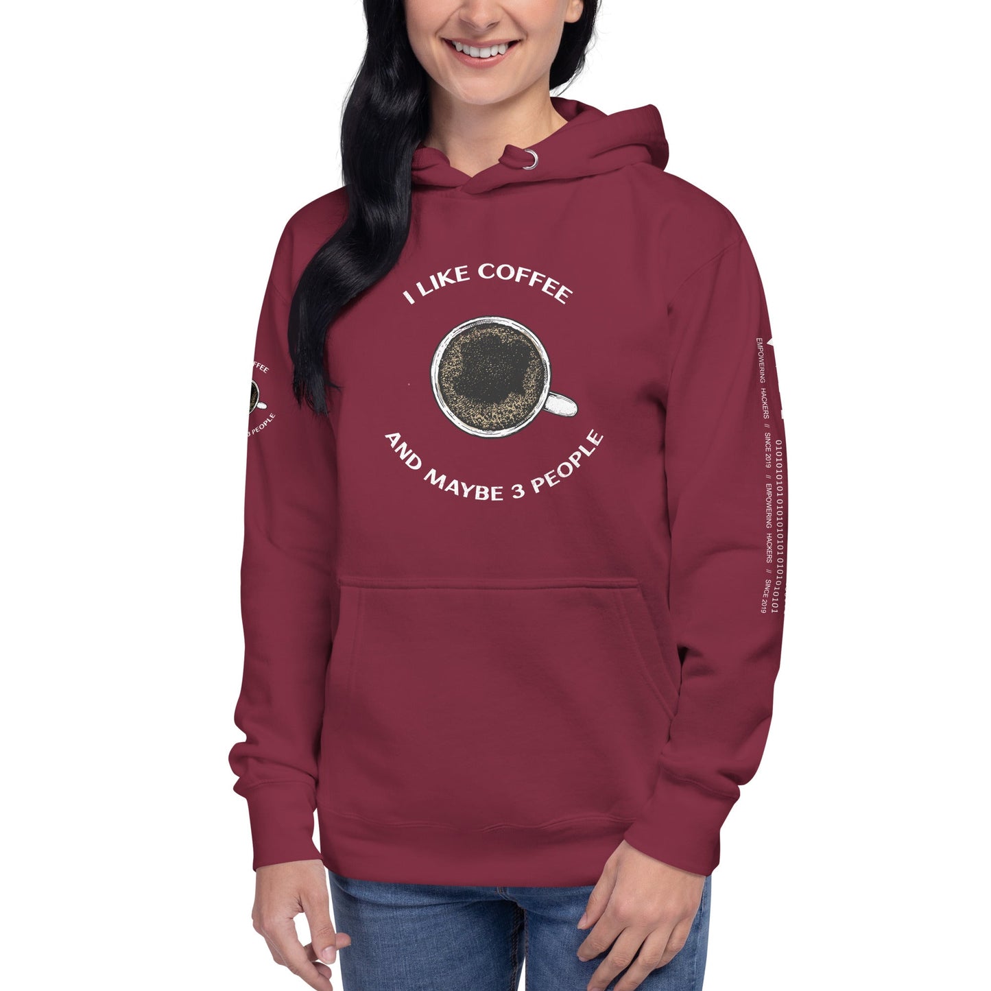 I like Coffee and maybe 3 people - Unisex Hoodie by DarkByteGear