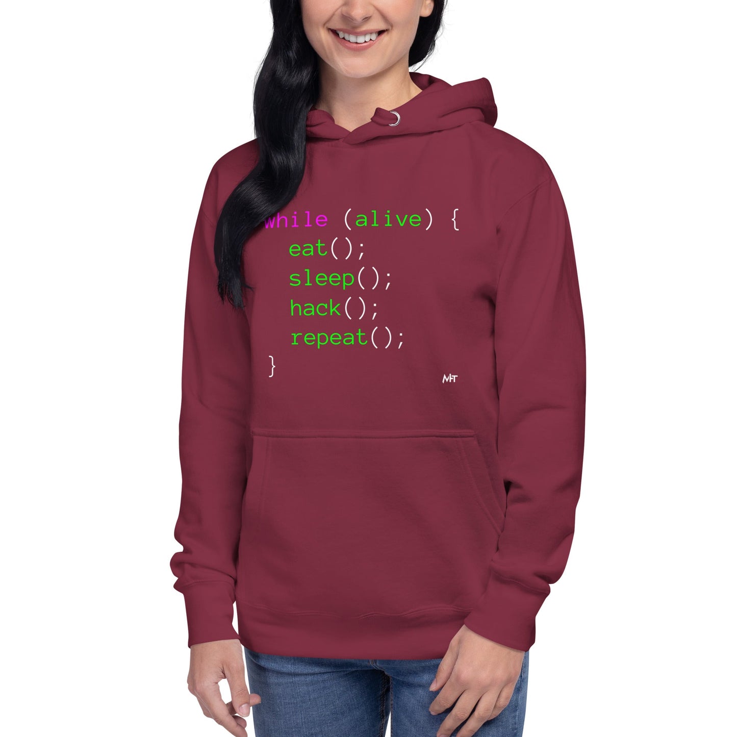 Eat sleep hack repeat - Unisex Hoodie by DarkByteGear