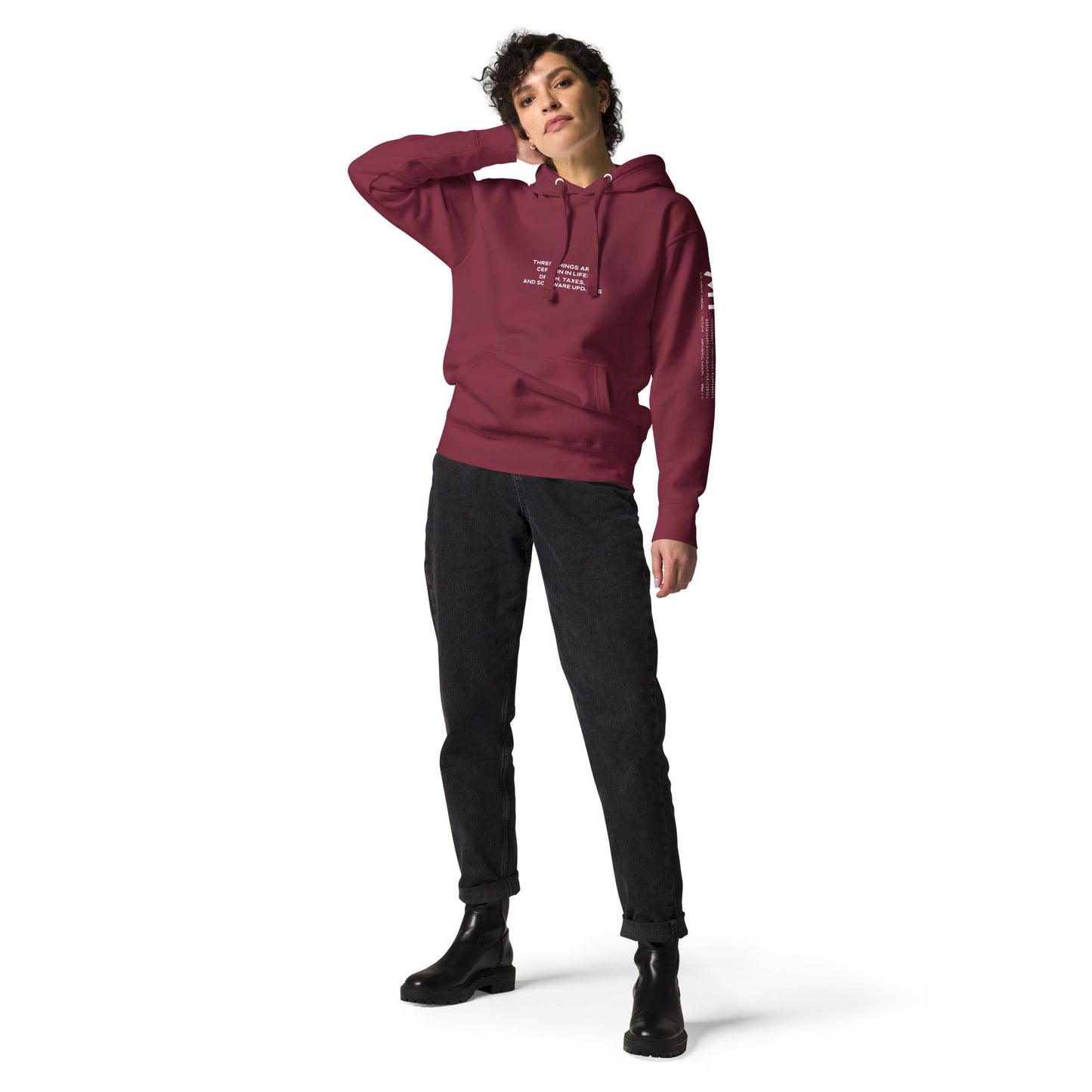 Three Things are certain in life Death, Taxes and Software Updates V1 - Unisex Hoodie by DarkByteGear