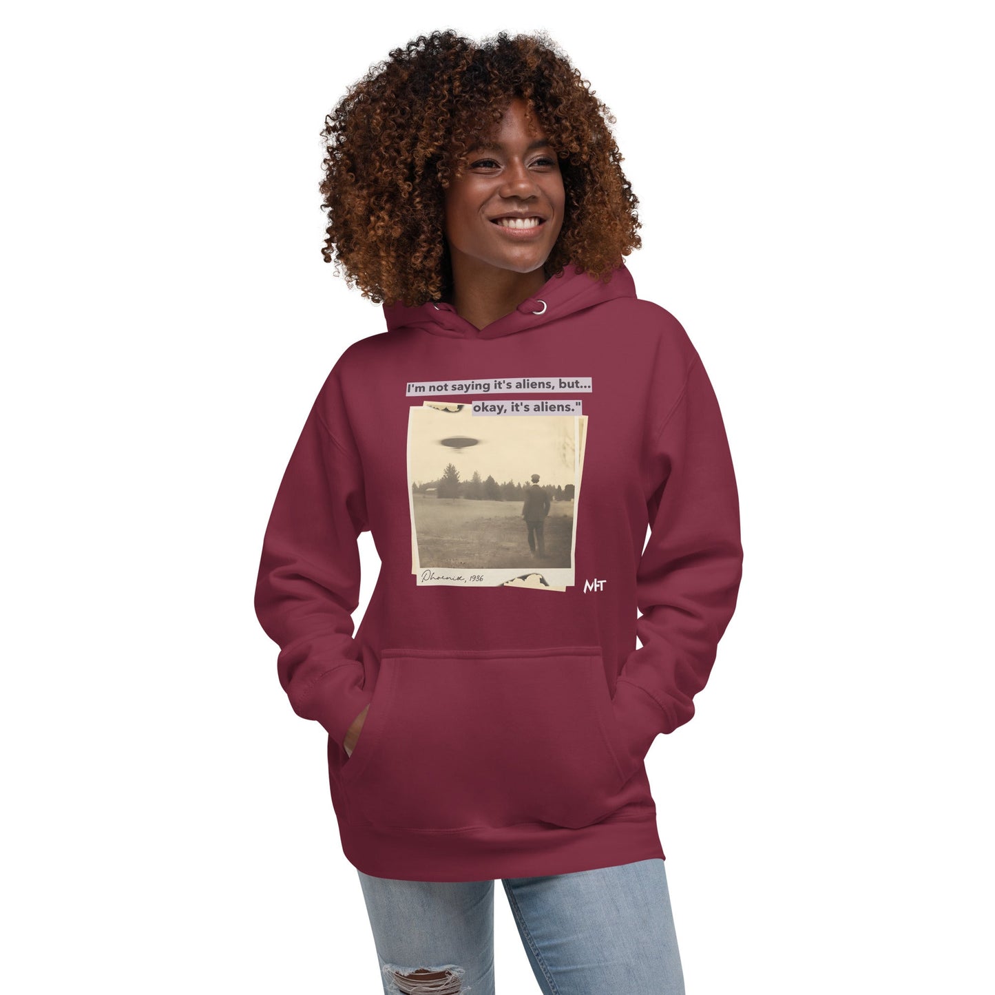 I'm not saying it's aliens, but... okay, it's aliens - Unisex Hoodie by DarkByteGear