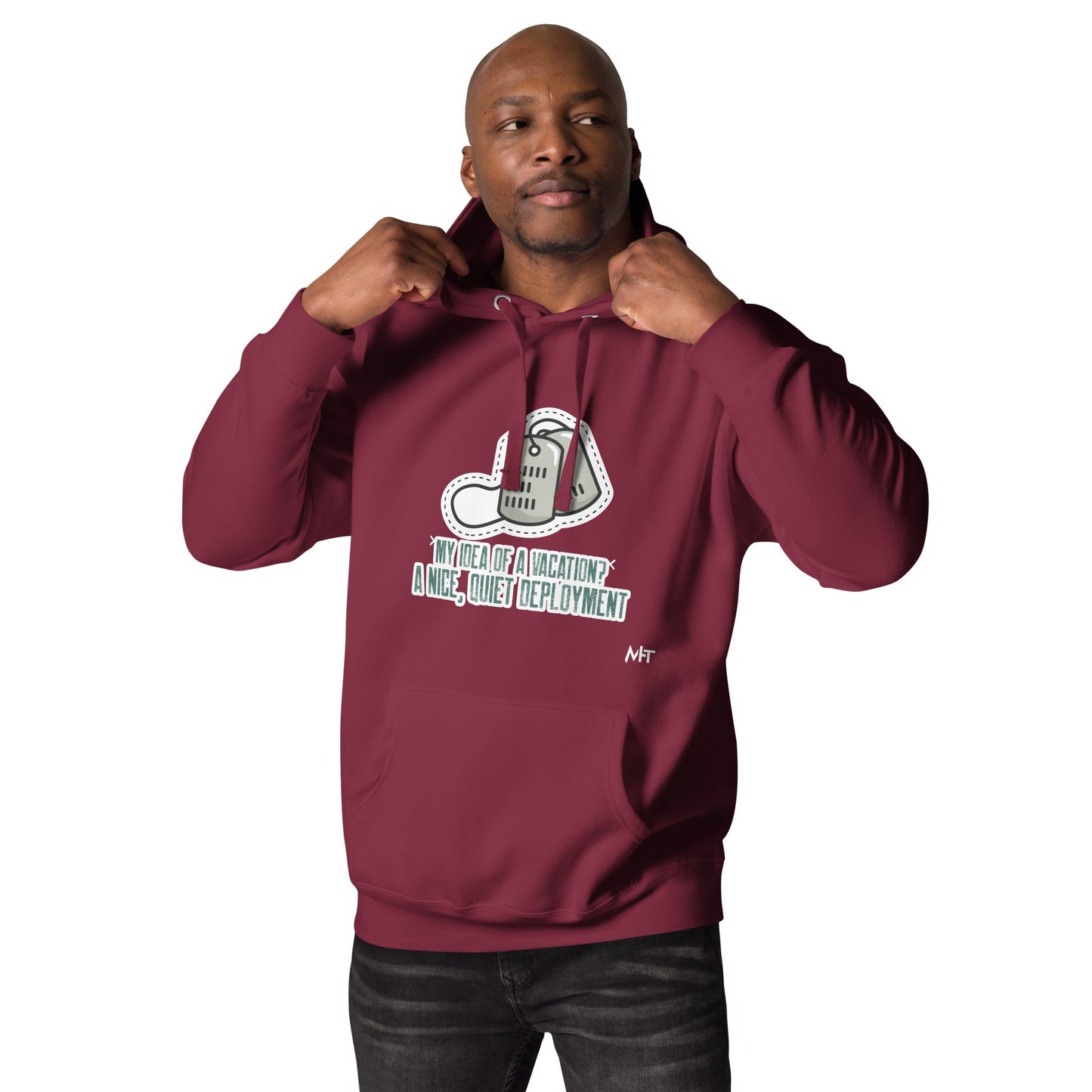 My idea of a vacation? A nice, quiet deployment v1 - Unisex Hoodie by DarkByteGear