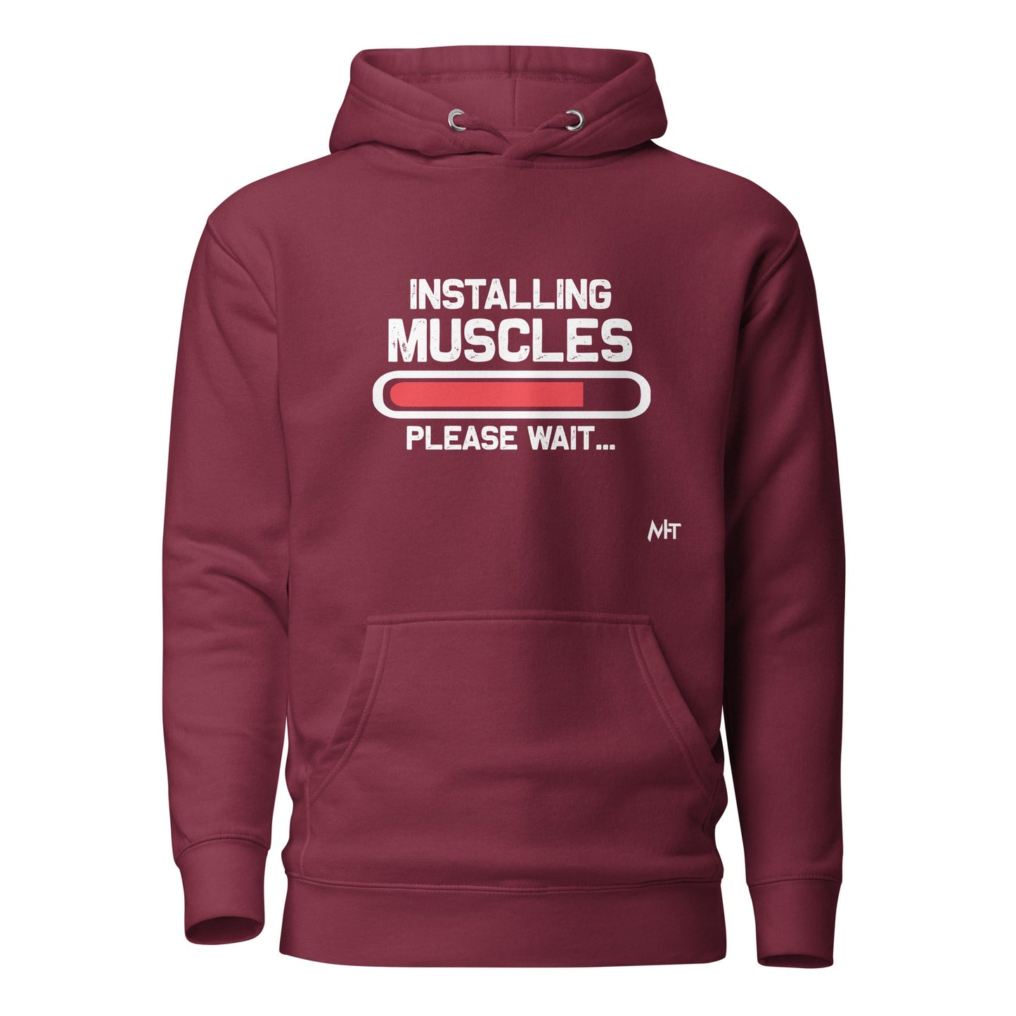 Installing muscles please wait - Unisex Hoodie by DarkByteGear