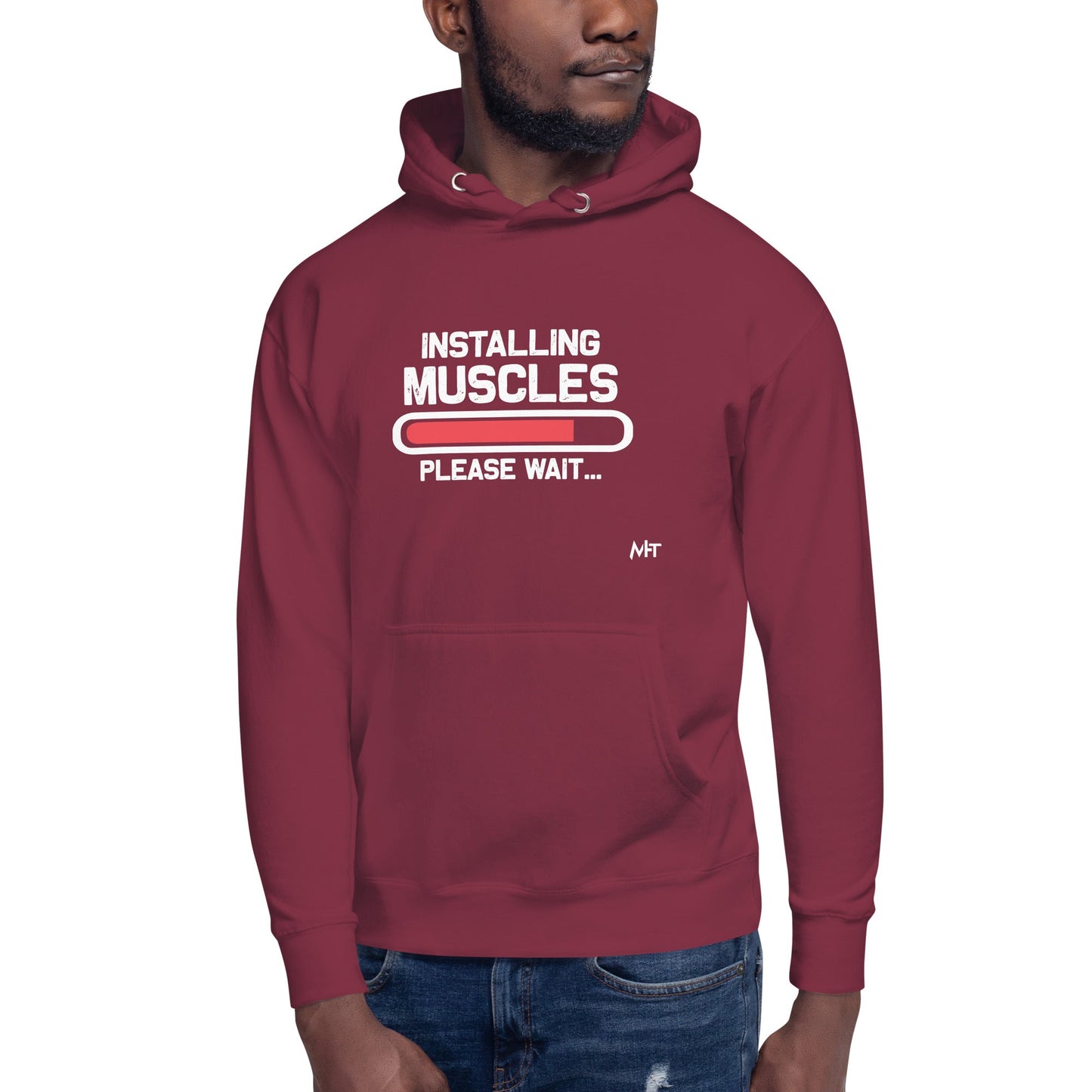Installing Muscles Please Wait.... - Unisex Hoodie by DarkByteGear