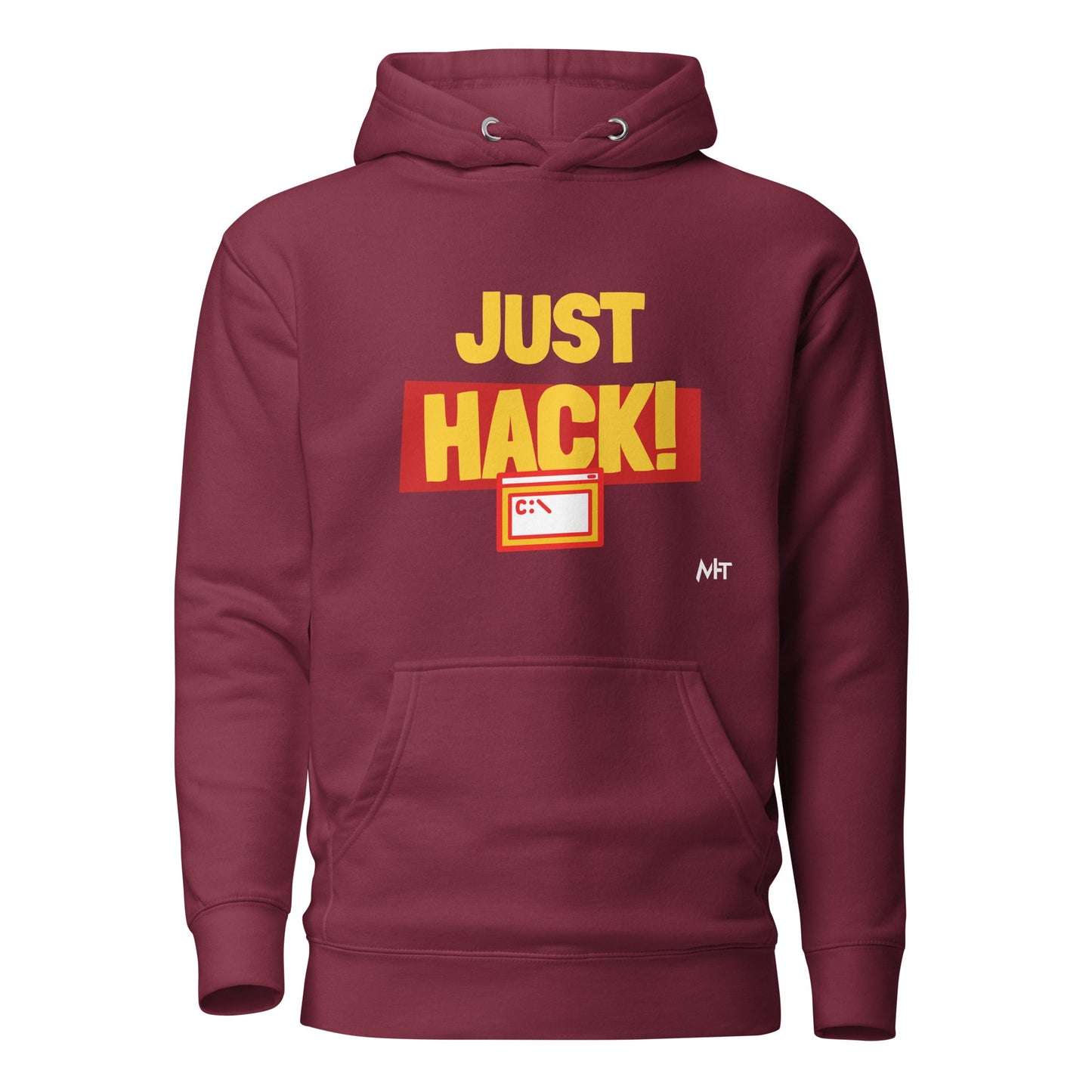 Just Hack (Yellow Text) - Unisex Hoodie by DarkByteGear