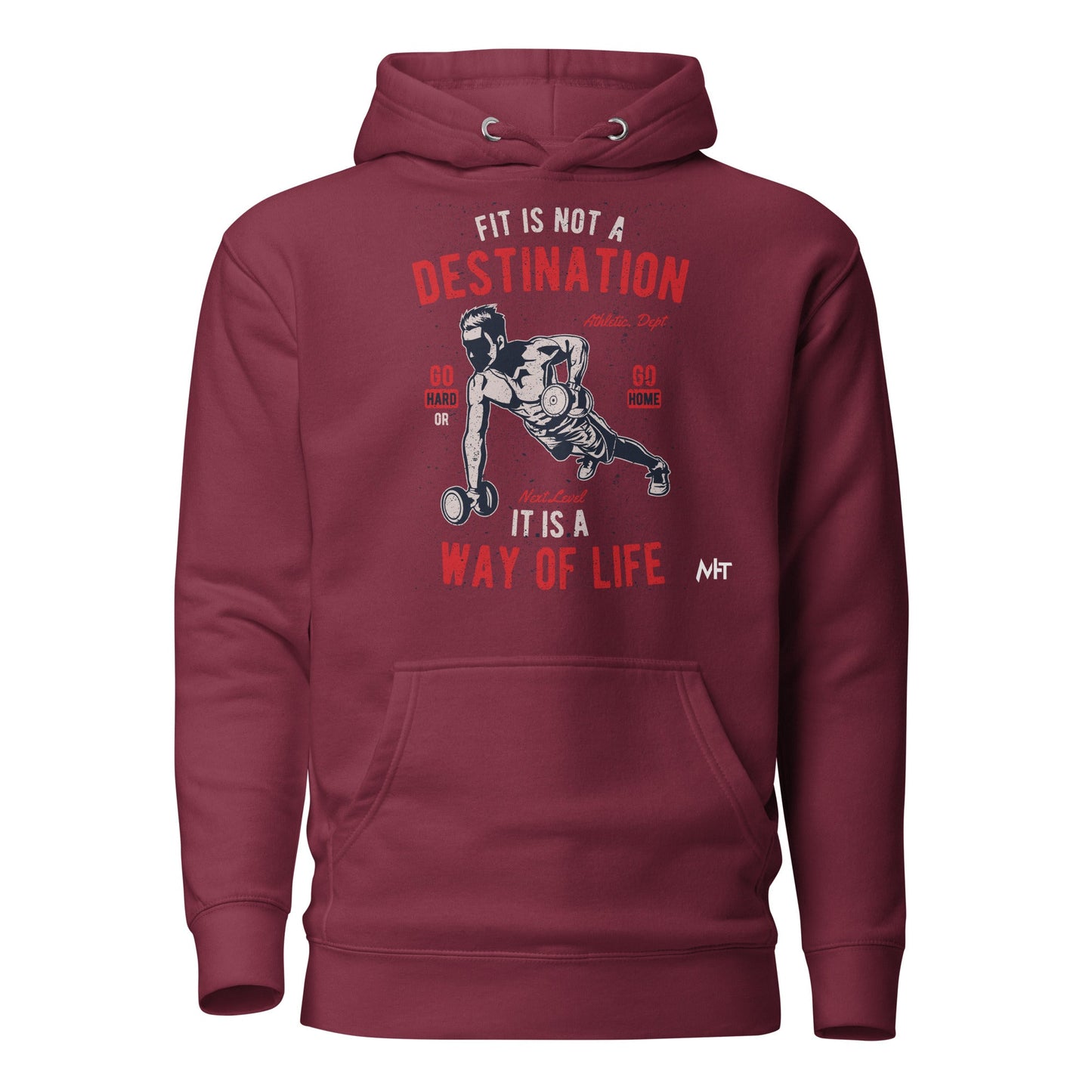 Fit is not a destination: it is a way of life - Unisex Hoodie by DarkByteGear