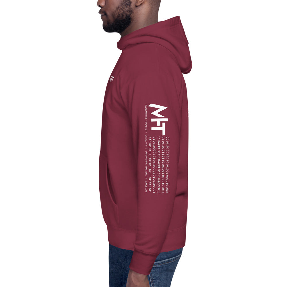 White hat hacker - Unisex Hoodie (back print) by DarkByteGear