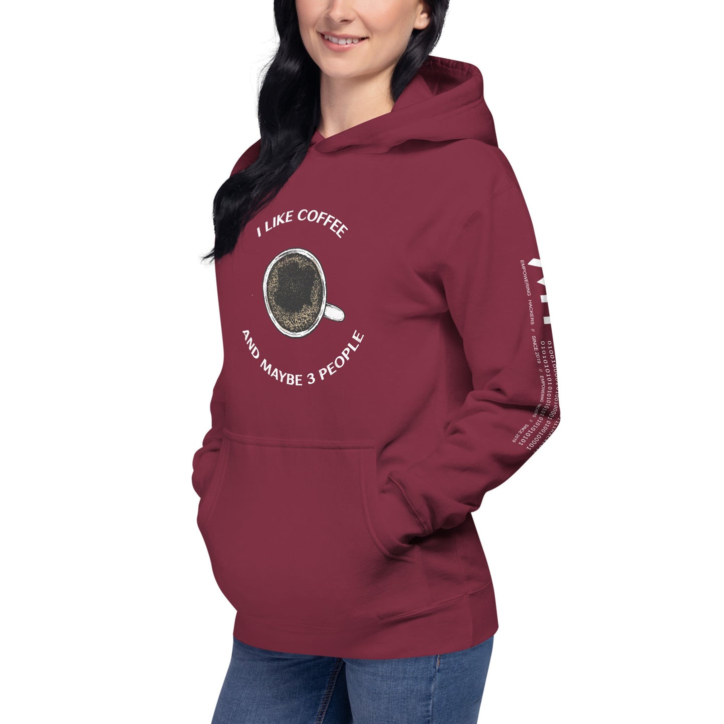 I like Coffee and maybe 3 people - Unisex Hoodie by DarkByteGear