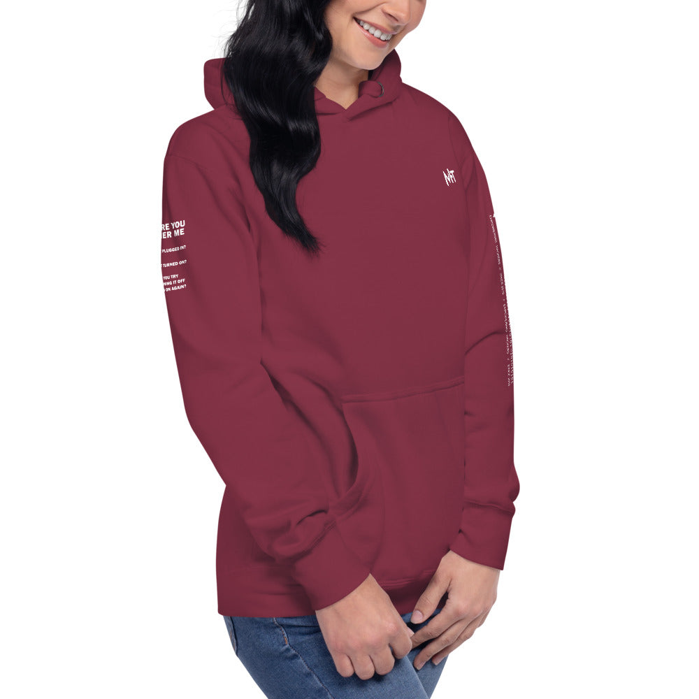 Before you bother me - Unisex Hoodie (back print) by DarkByteGear