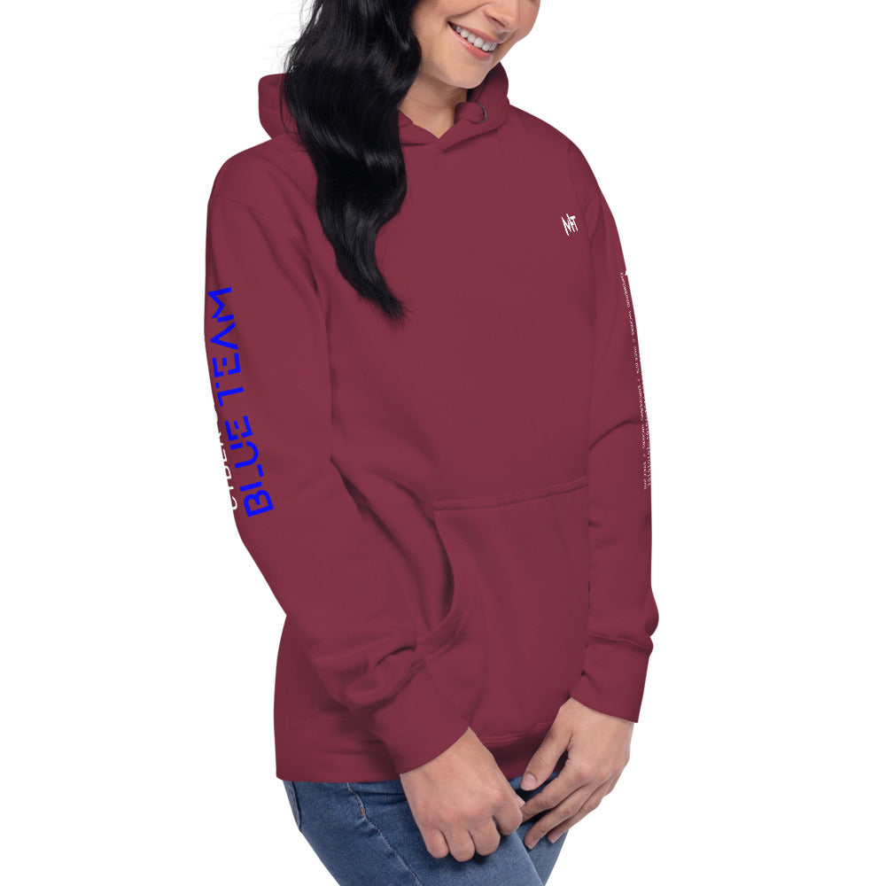 Cybersecurity Blue Team v4 - Unisex Hoodie (back print) by DarkByteGear