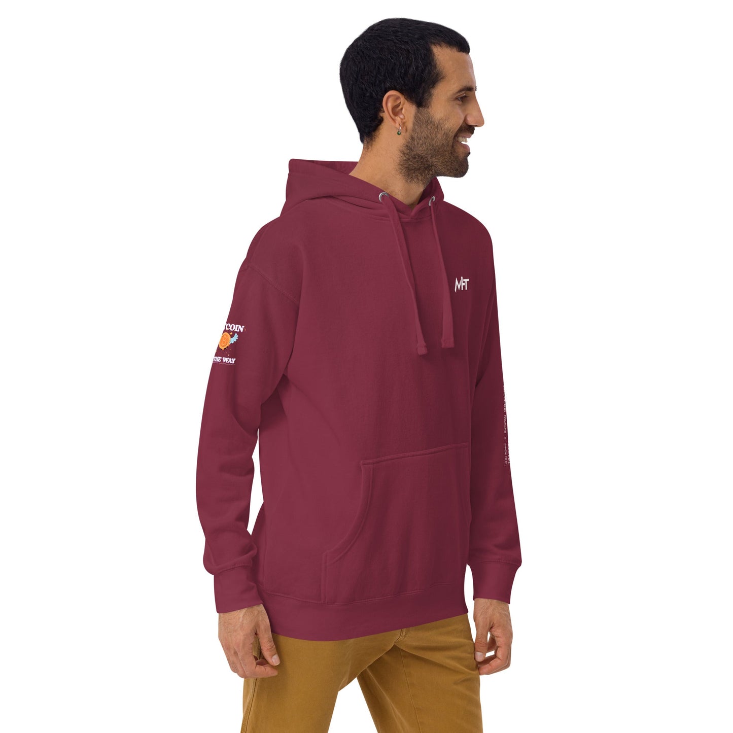 Bitcoin is the way - Unisex Hoodie (back print) by DarkByteGear