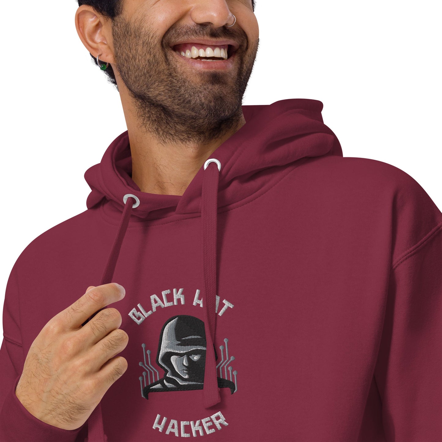 Black Hat Hacker - Unisex Hoodie (embroidered) by DarkByteGear