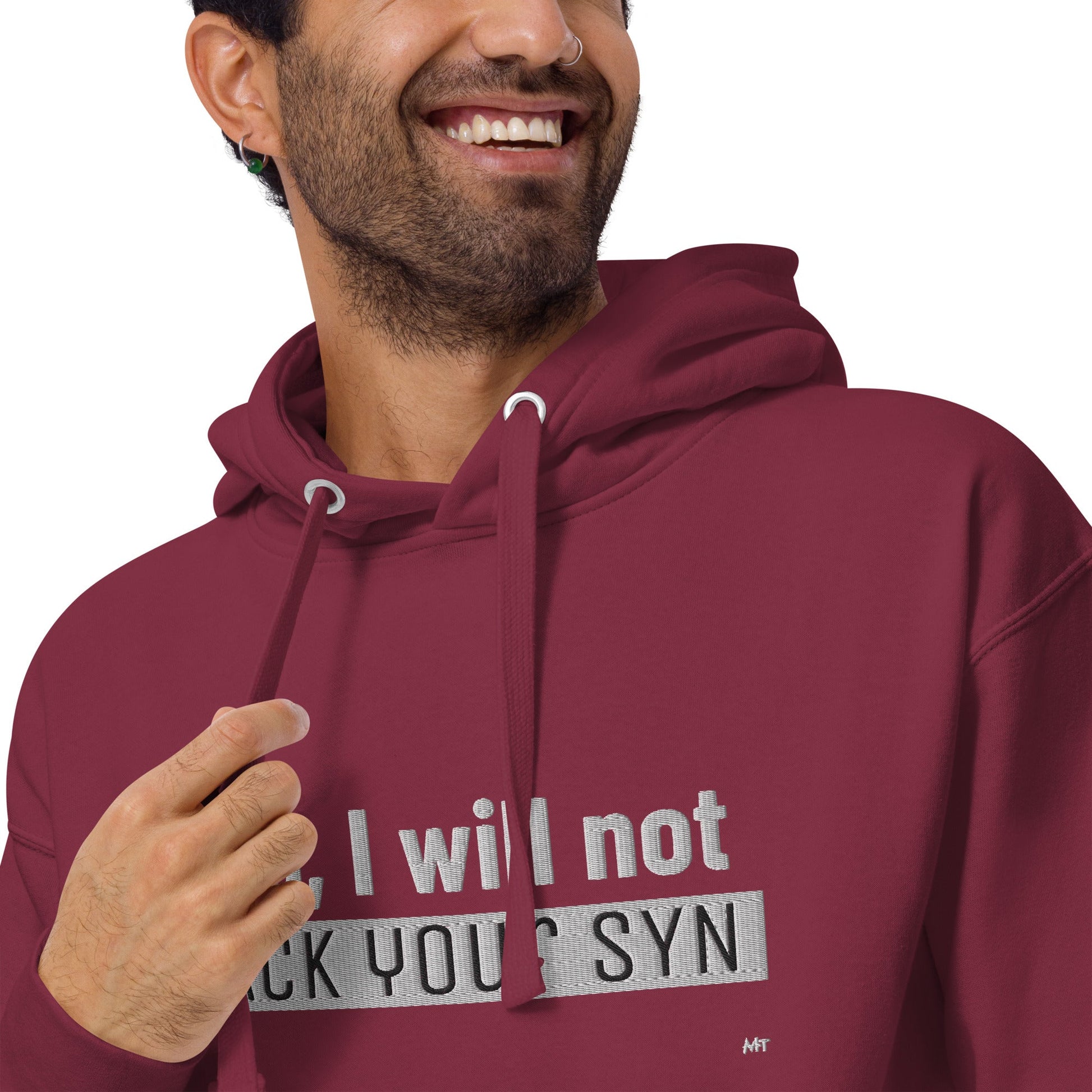 No I will not ack your sin - Unisex Hoodie (embroidered) by DarkByteGear