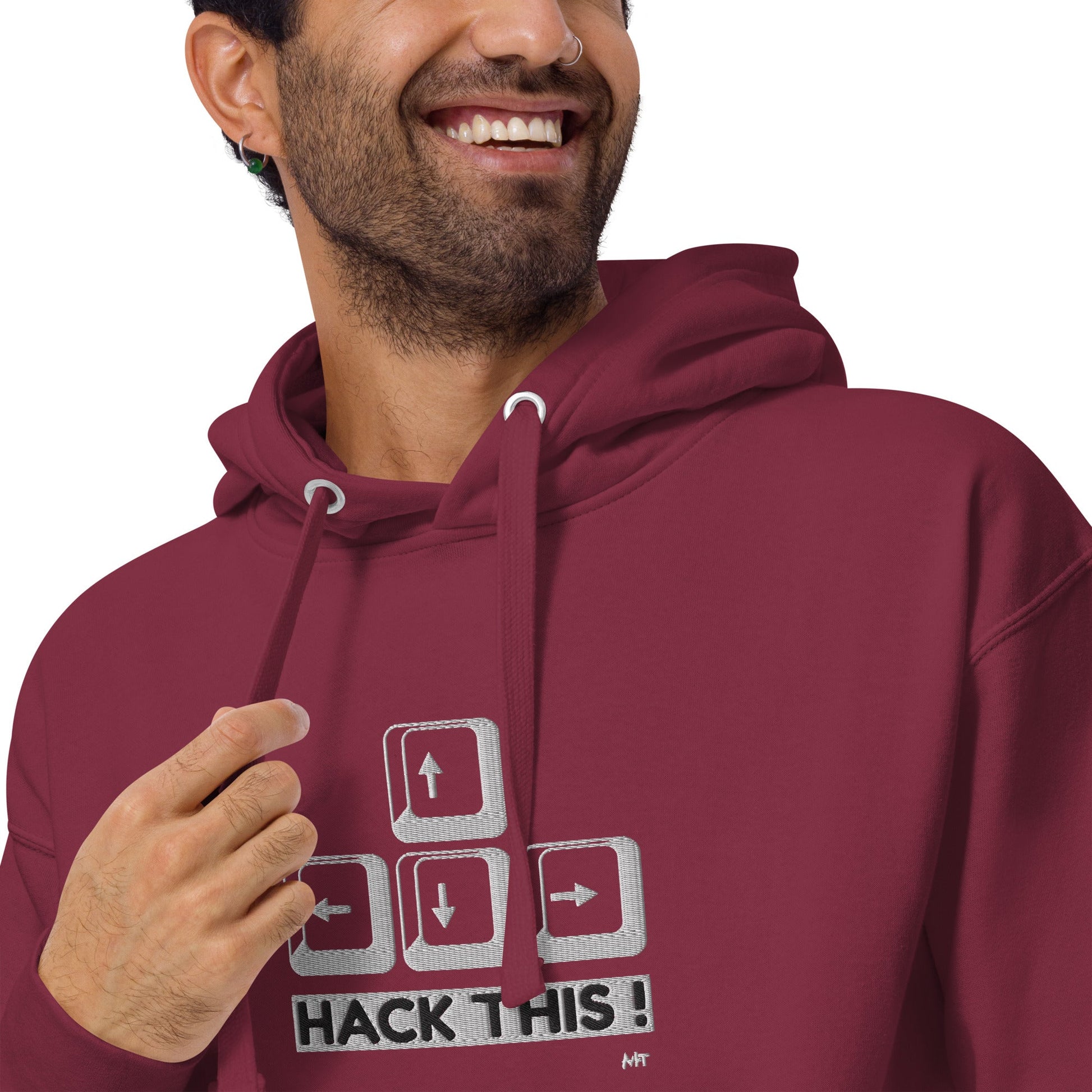 Hack this - Unisex Hoodie (embroidered) by DarkByteGear