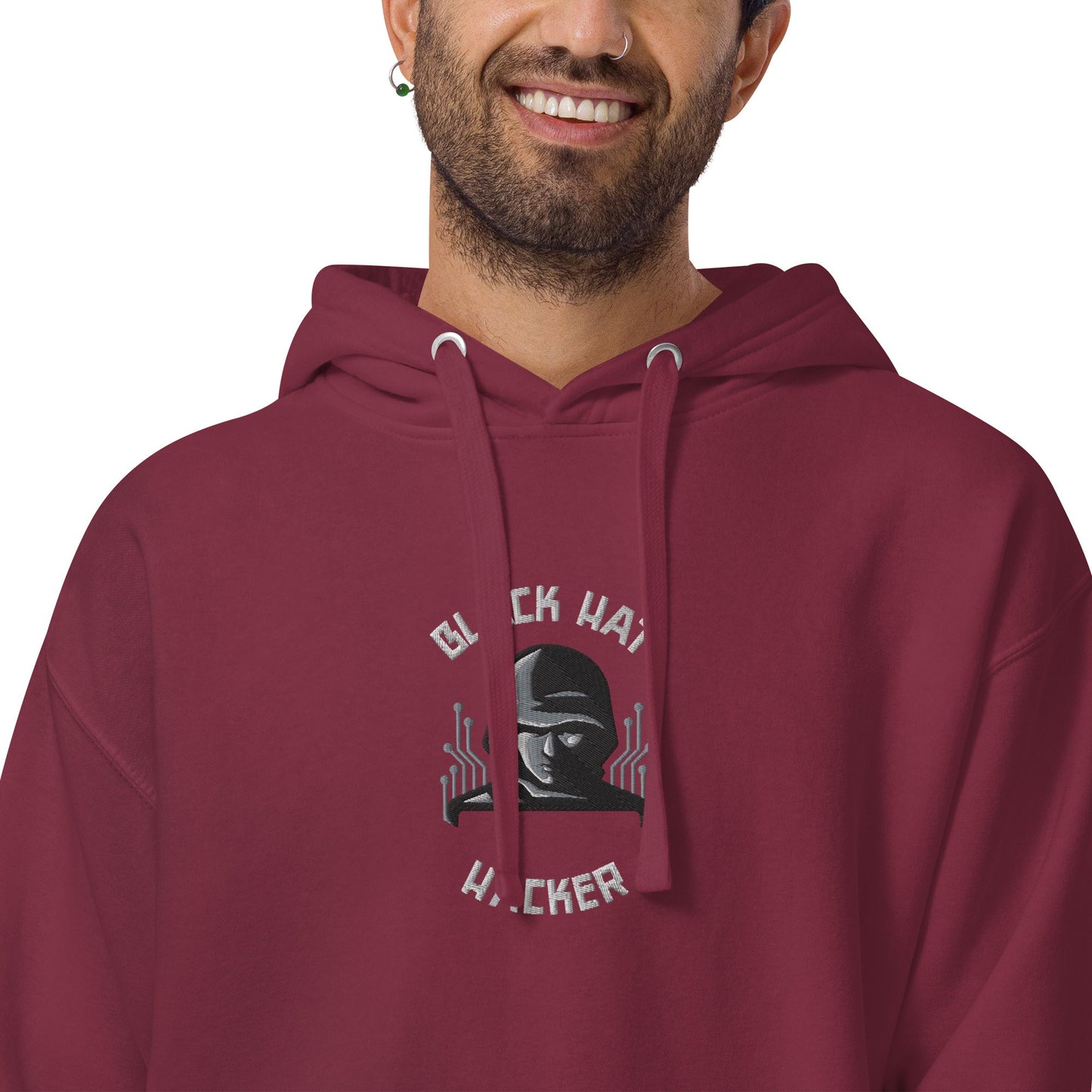 Black Hat Hacker - Unisex Hoodie (embroidered) by DarkByteGear