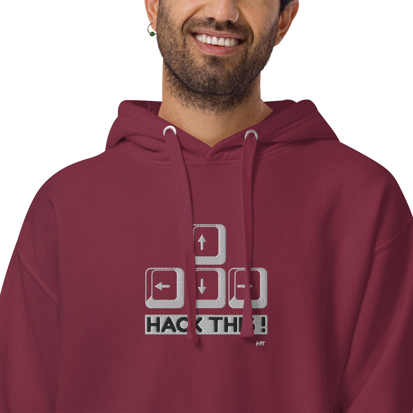 Hack this - Unisex Hoodie (embroidered) by DarkByteGear