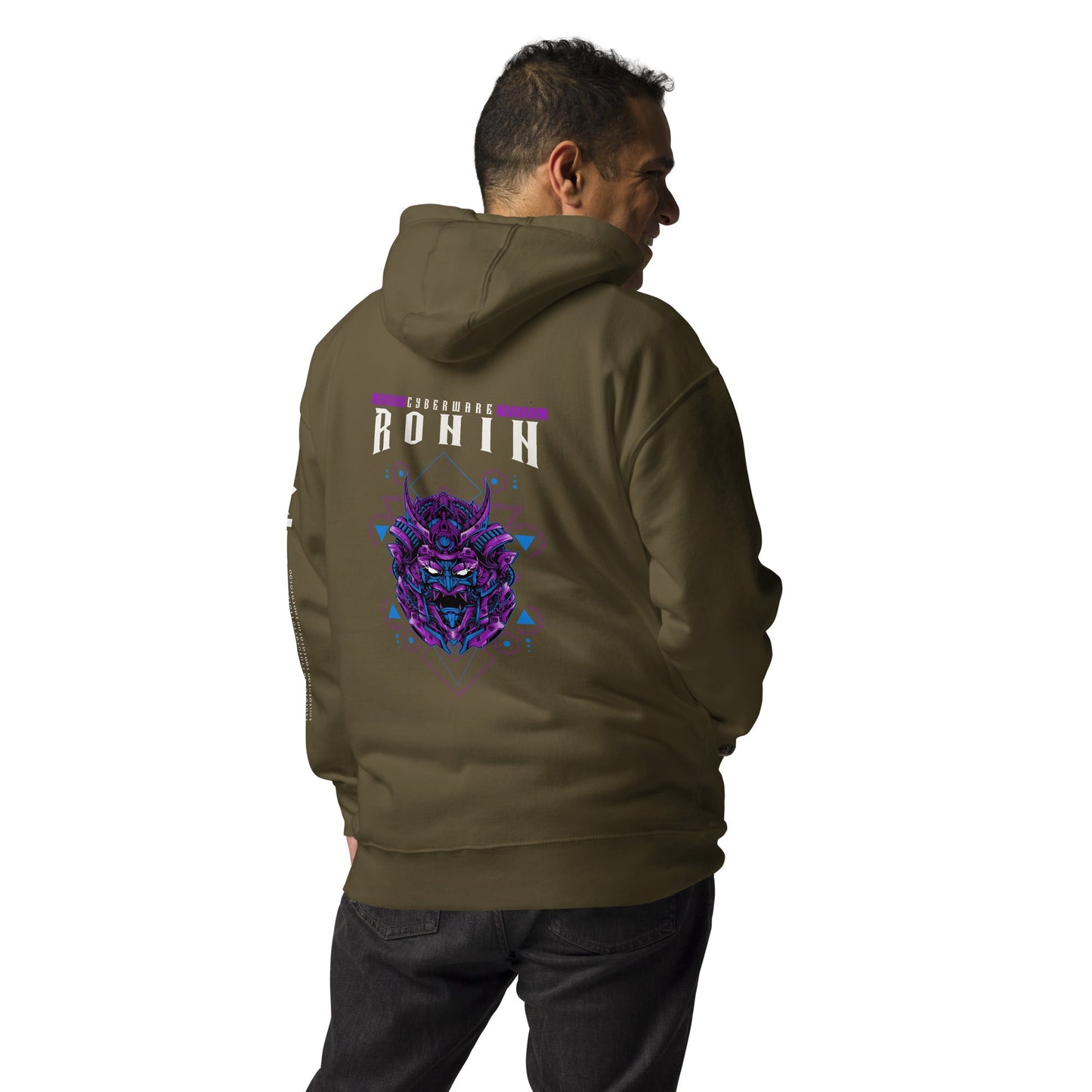 CyberWare Ronin - Unisex Hoodie ( Back Print ) by DarkByteGear