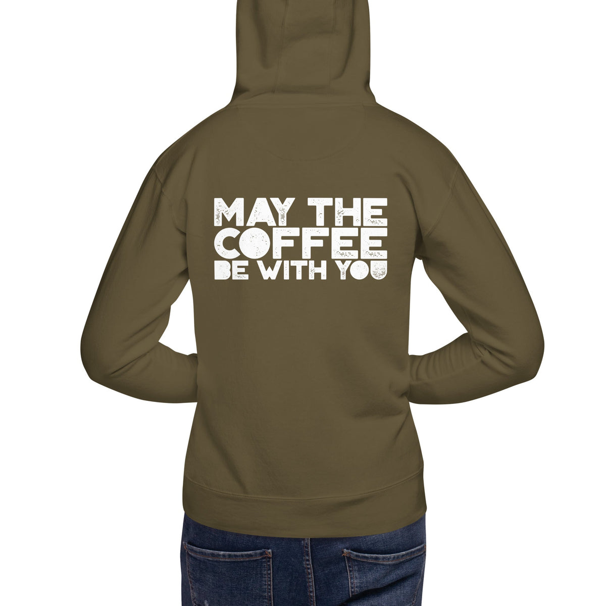May the Coffee be with You - Unisex Hoodie ( Back Print ) by DarkByteGear