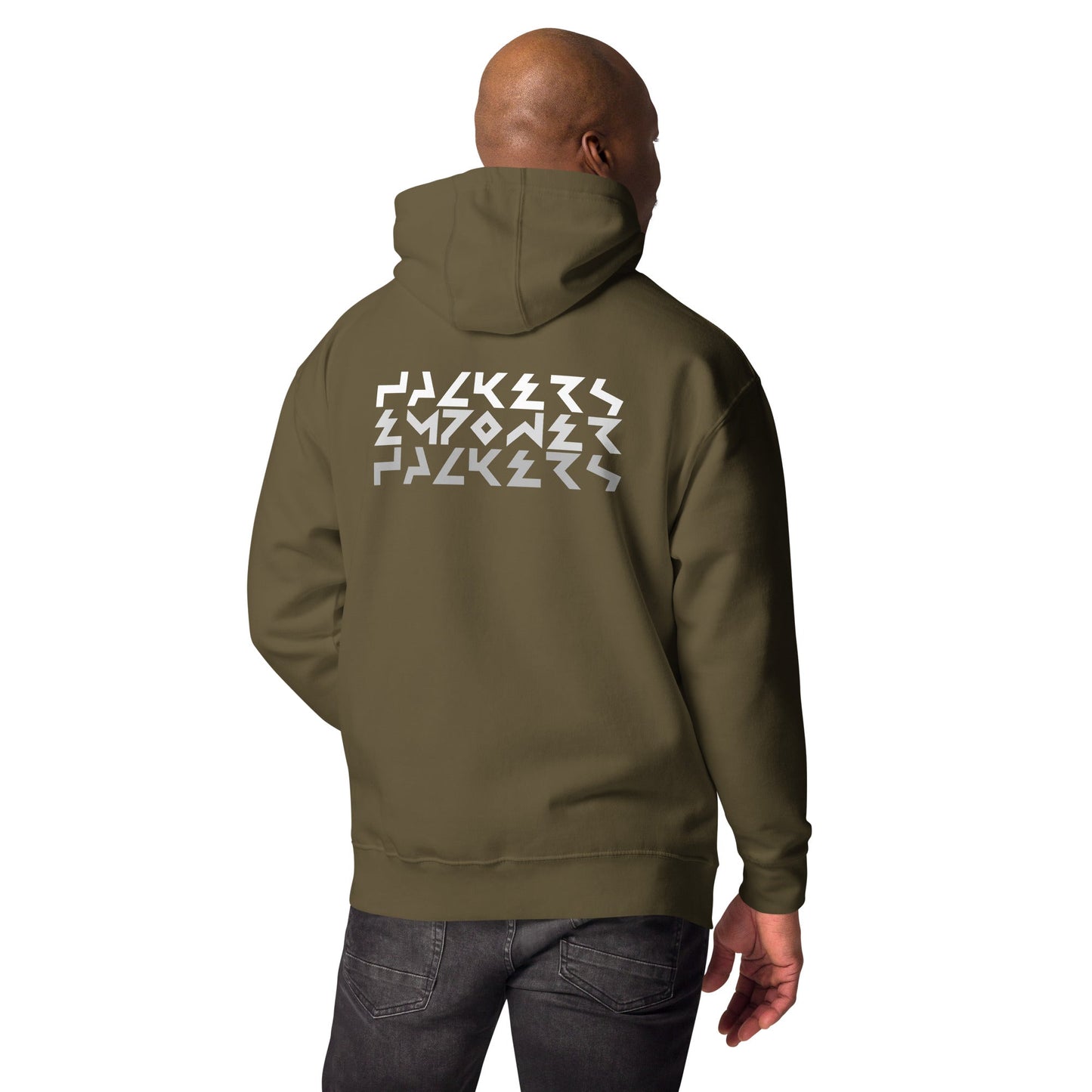 Hackers Empower Hackers V5 - Unisex Hoodie ( Back Print ) by DarkByteGear