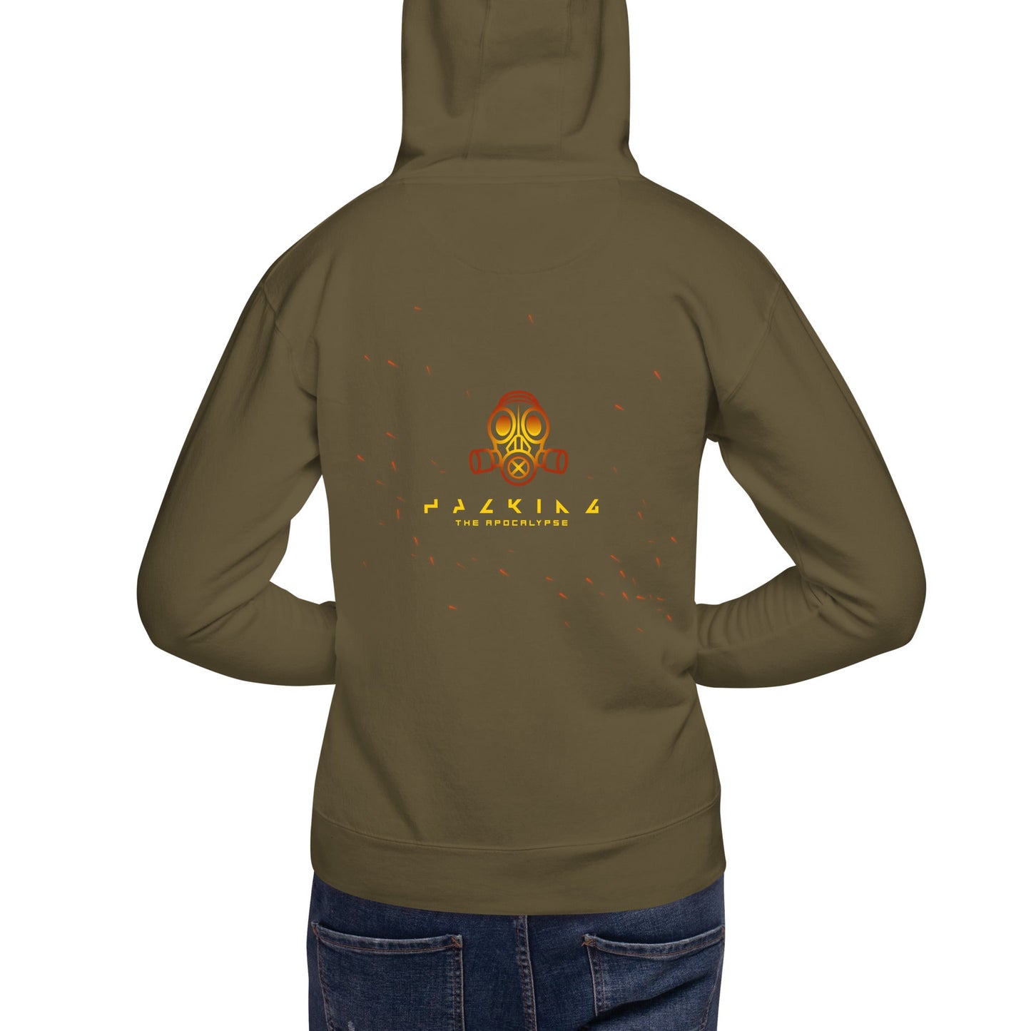 Hacking the apocalypse - Unisex Hoodie ( Back Print ) by DarkByteGear