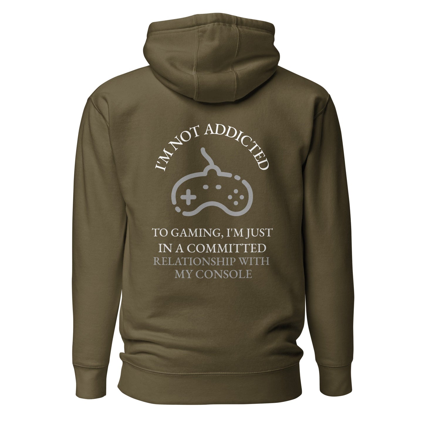 I'm not addicted to gaming - Unisex Hoodie (back print) by DarkByteGear