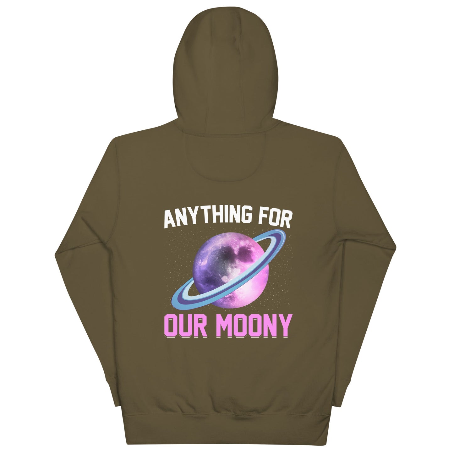 Anything for our moony - Unisex Hoodie (back print) by DarkByteGear