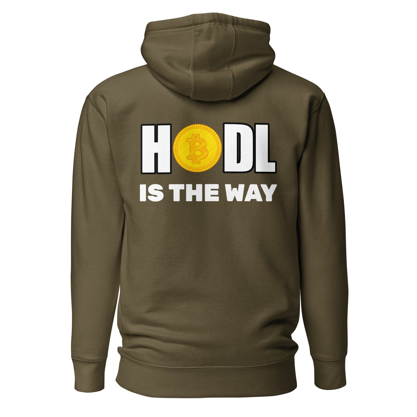 Hodl is the way - Unisex Hoodie (back print) by DarkByteGear