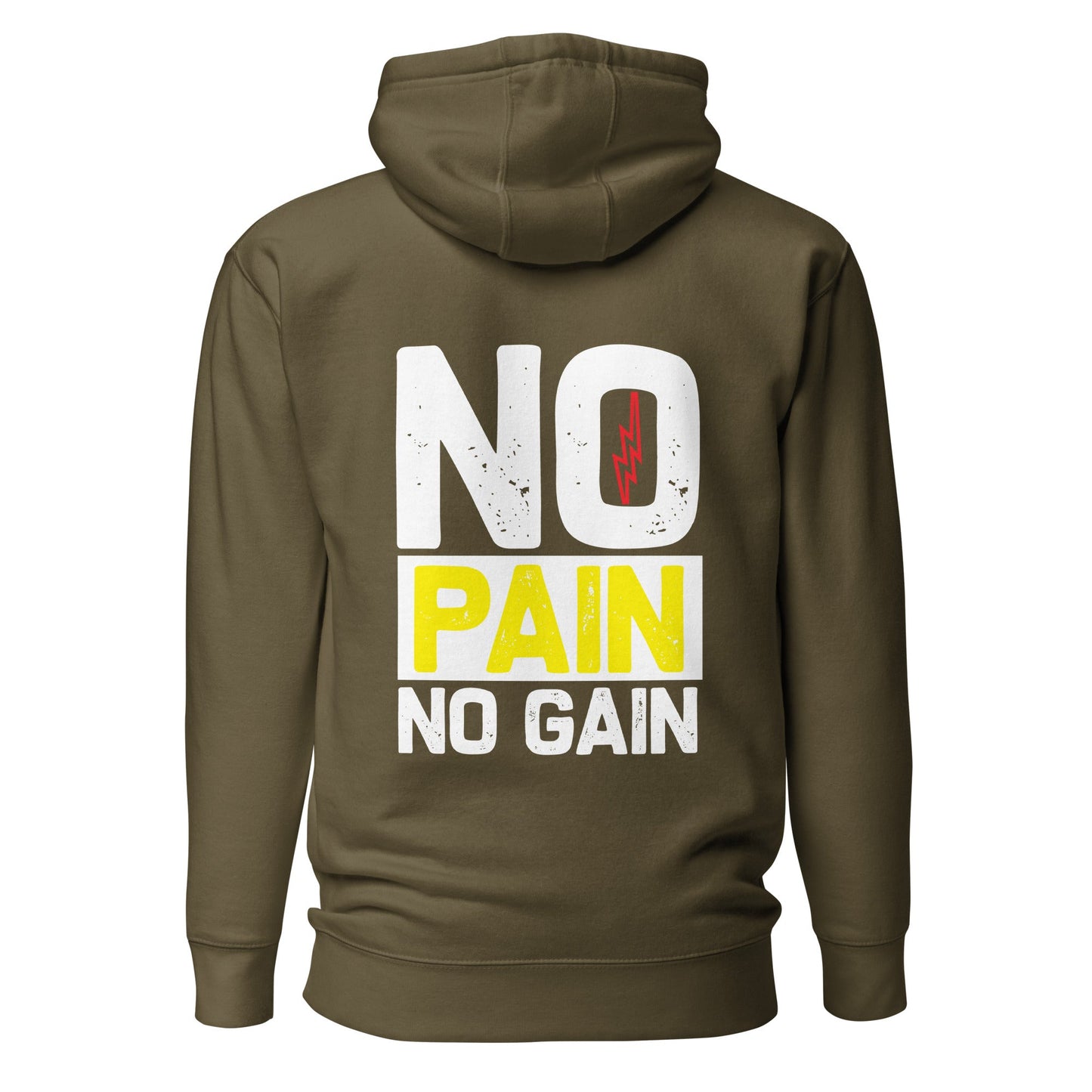 No Pain No Gain - Unisex Hoodie ( Back Print ) by DarkByteGear