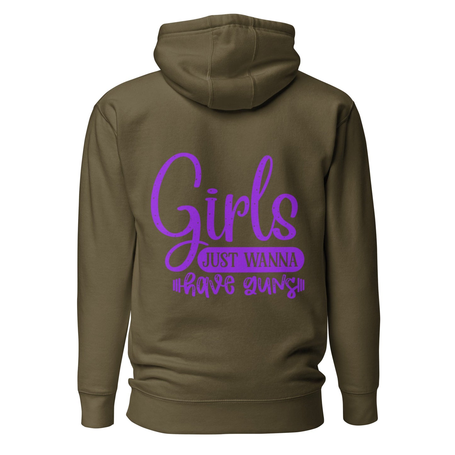 Girls just wanna have guns - Unisex Hoodie ( Back Print ) by DarkByteGear