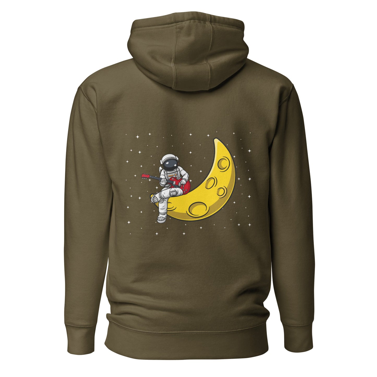 Astronaut Playing - Unisex Hoodie ( Back Print ) by DarkByteGear