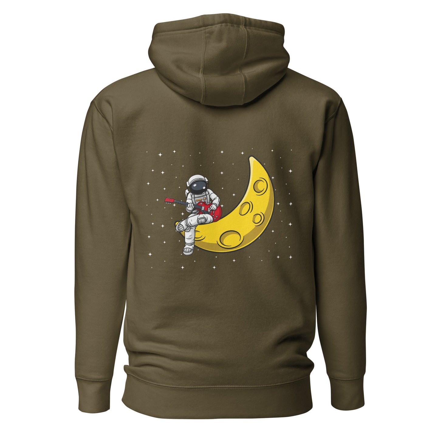 Astronaut Playing - Unisex Hoodie ( Back Print ) by DarkByteGear