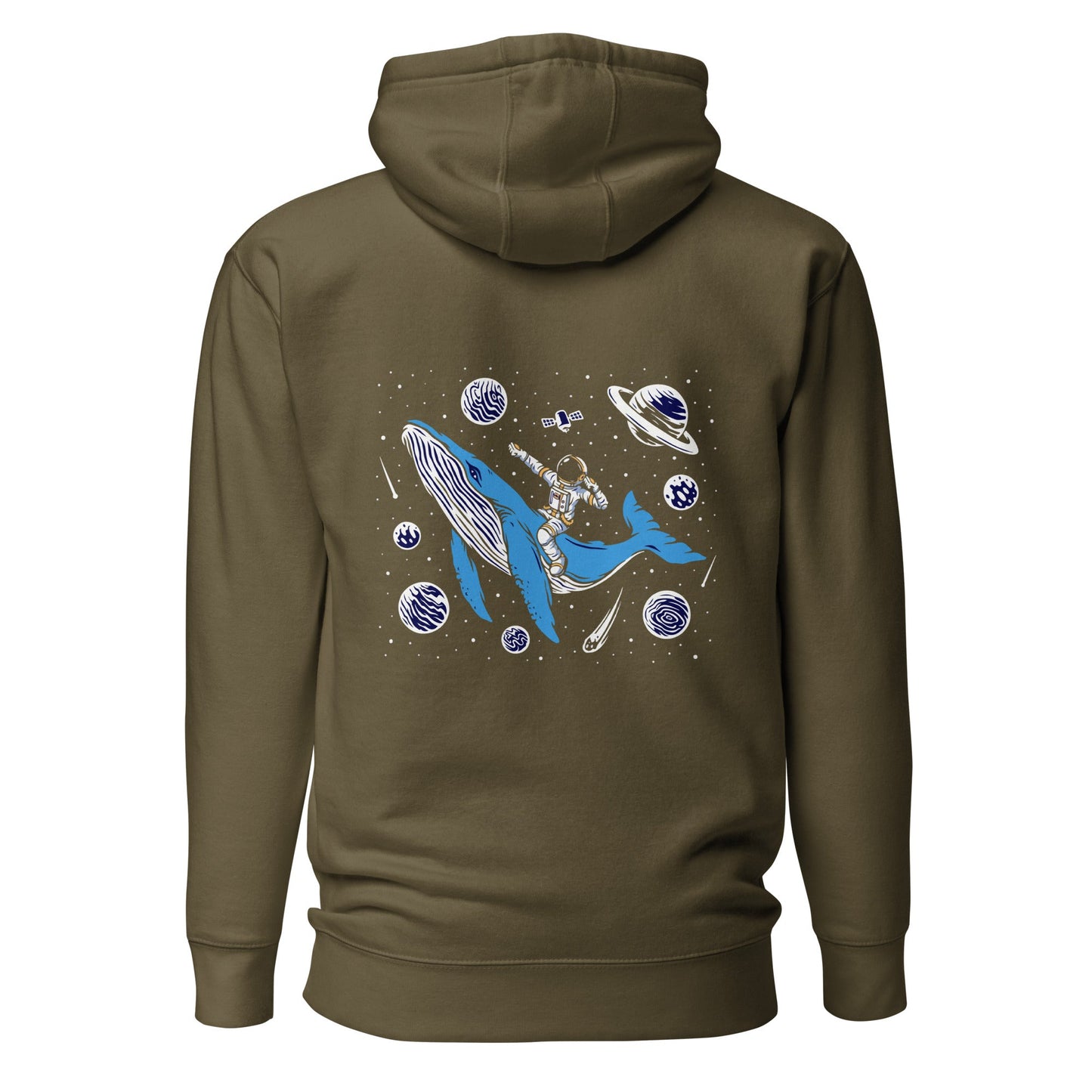 Ride a Whale - Unisex Hoodie ( Back Print ) by DarkByteGear