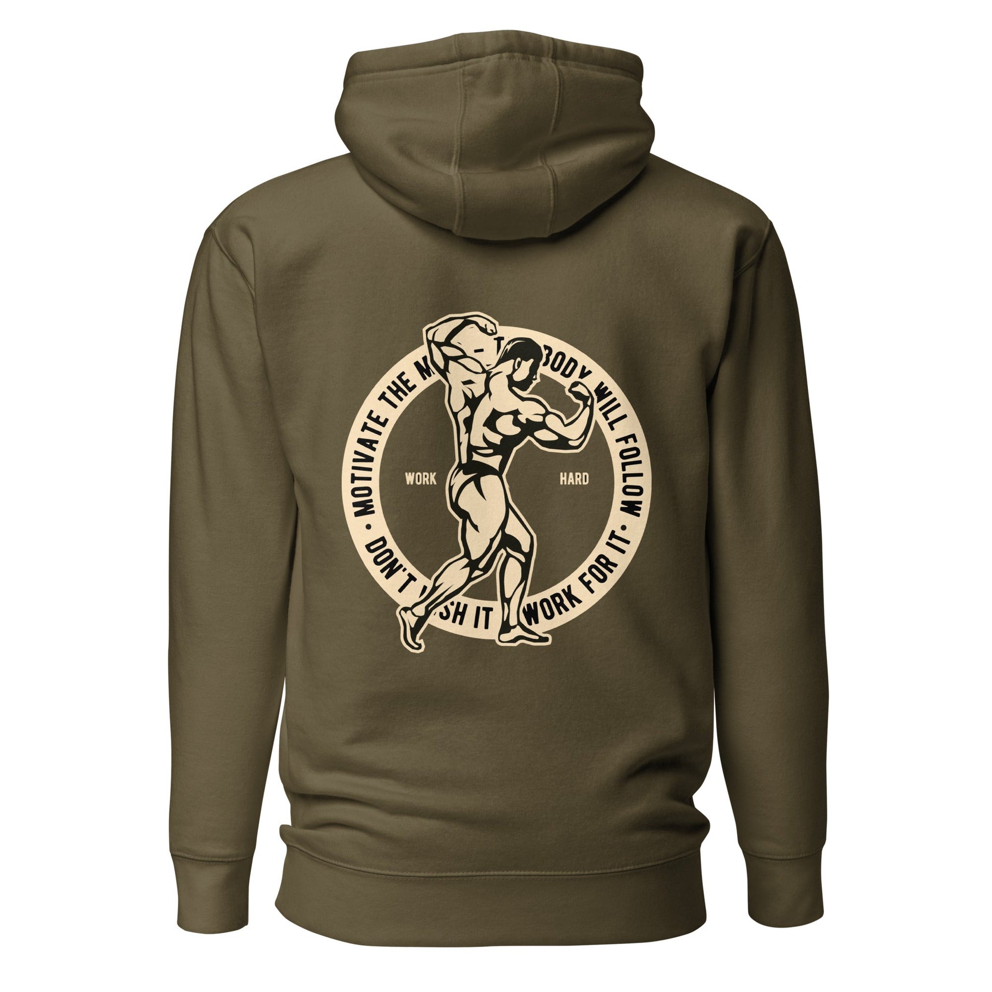 Motivate the Mind - Unisex Hoodie ( Back Print ) by DarkByteGear