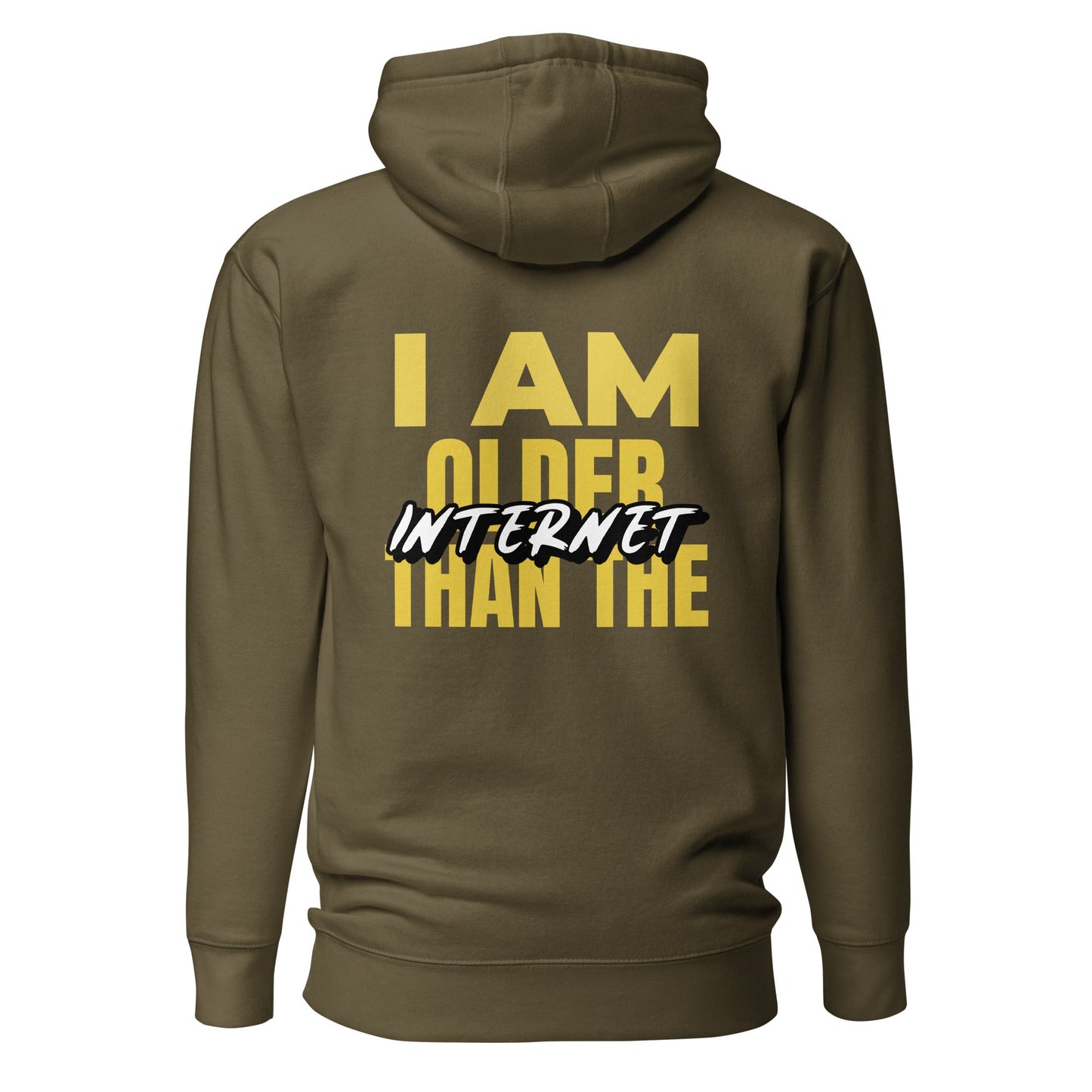 I am older than the Internet - Unisex Hoodie (back print) by DarkByteGear