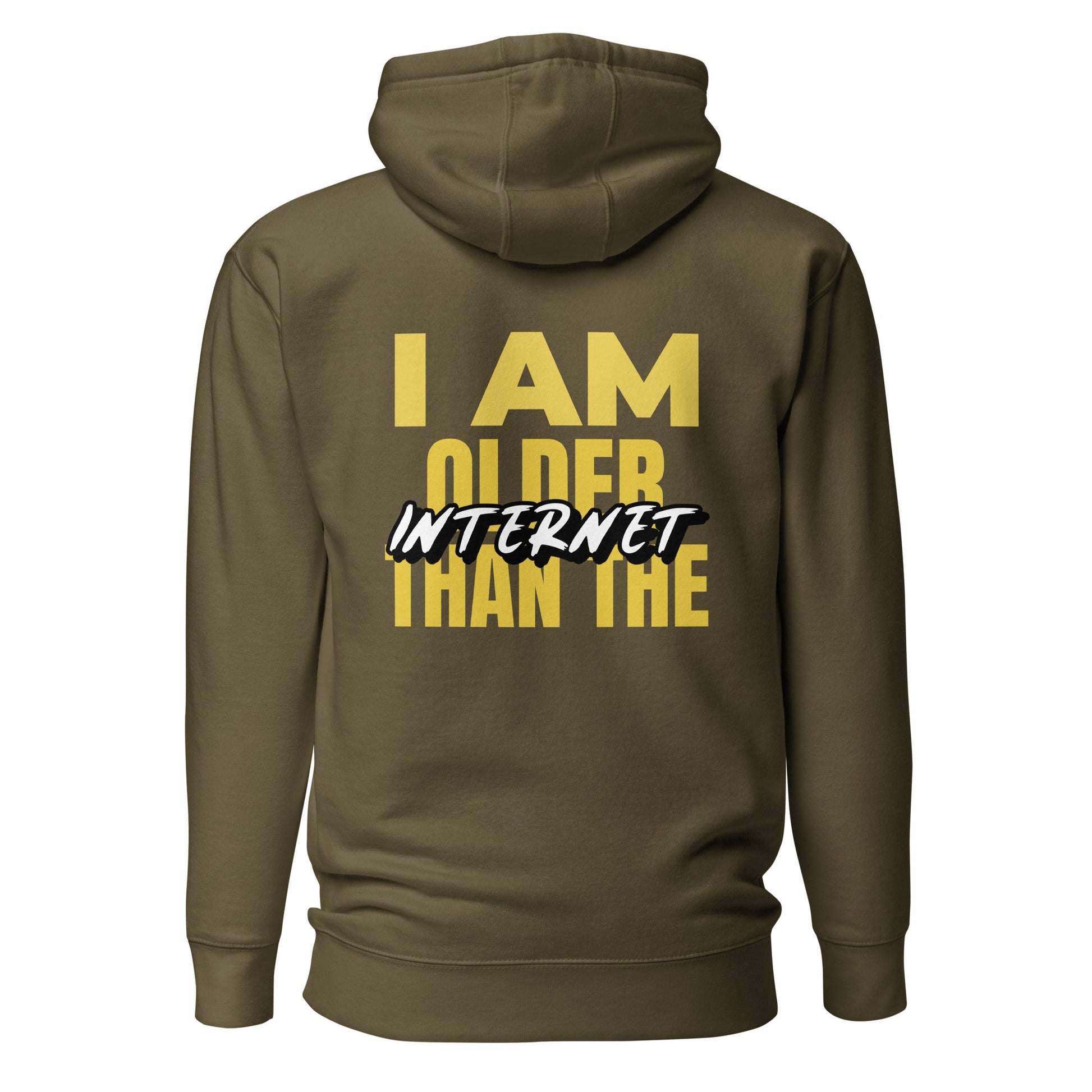 I am older than the Internet - Unisex Hoodie (back print) by DarkByteGear