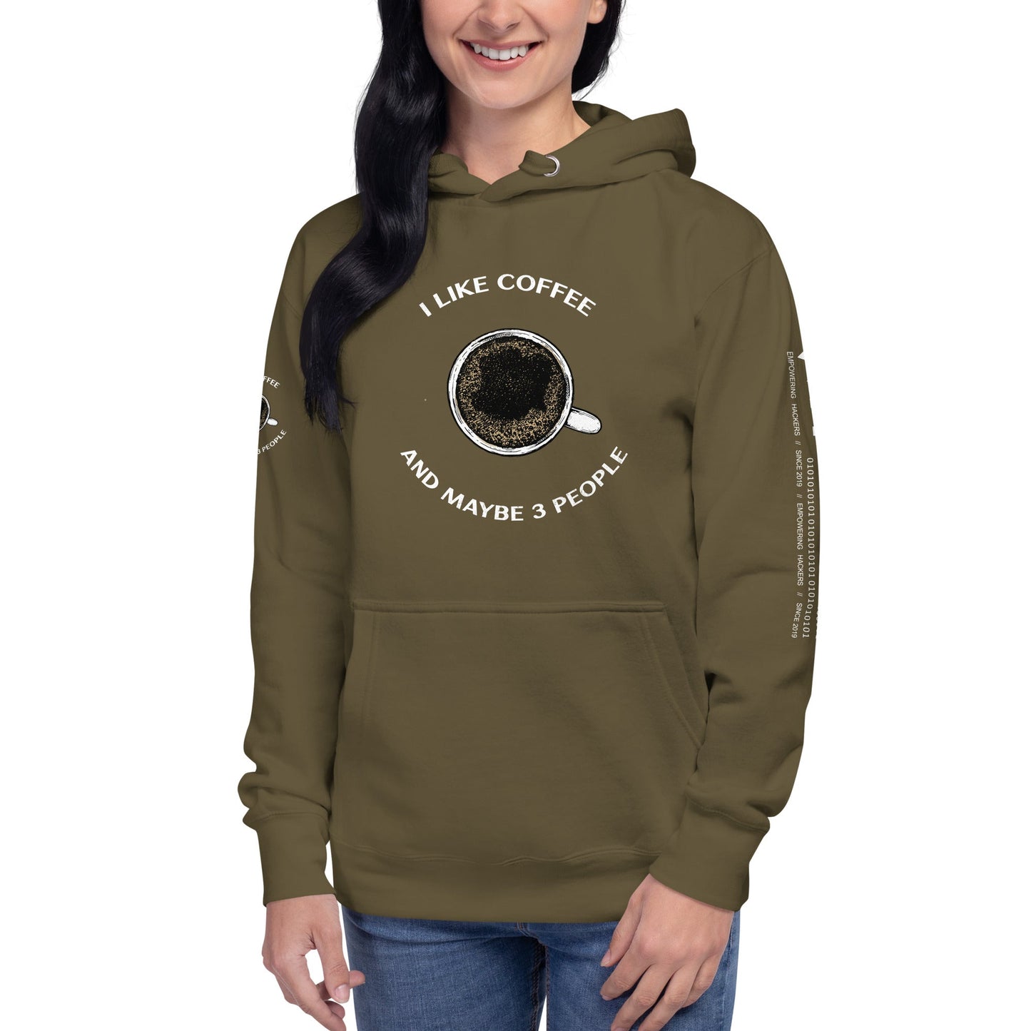 I like Coffee and maybe 3 people - Unisex Hoodie by DarkByteGear