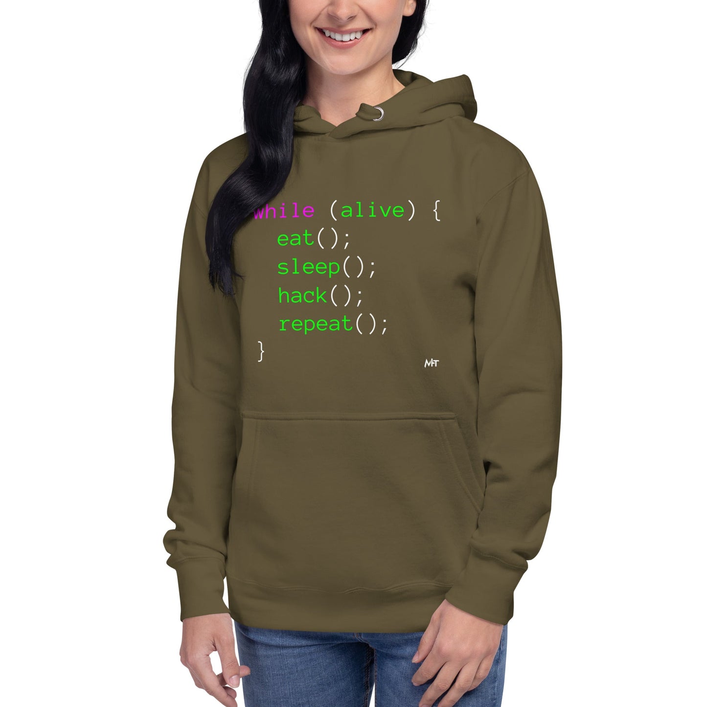 Eat sleep hack repeat - Unisex Hoodie by DarkByteGear