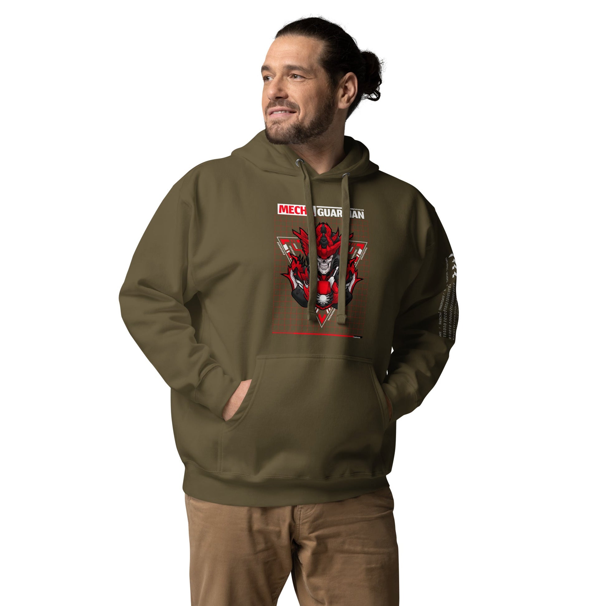 Red Mecha Guardian - Unisex Hoodie by DarkByteGear