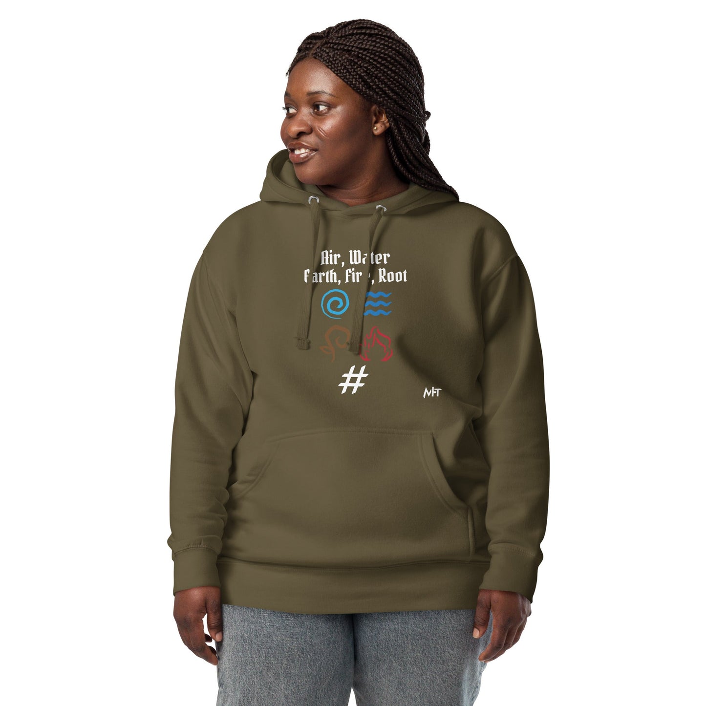 Air, Water, Earth, Fire, Root - Unisex Hoodie by DarkByteGear