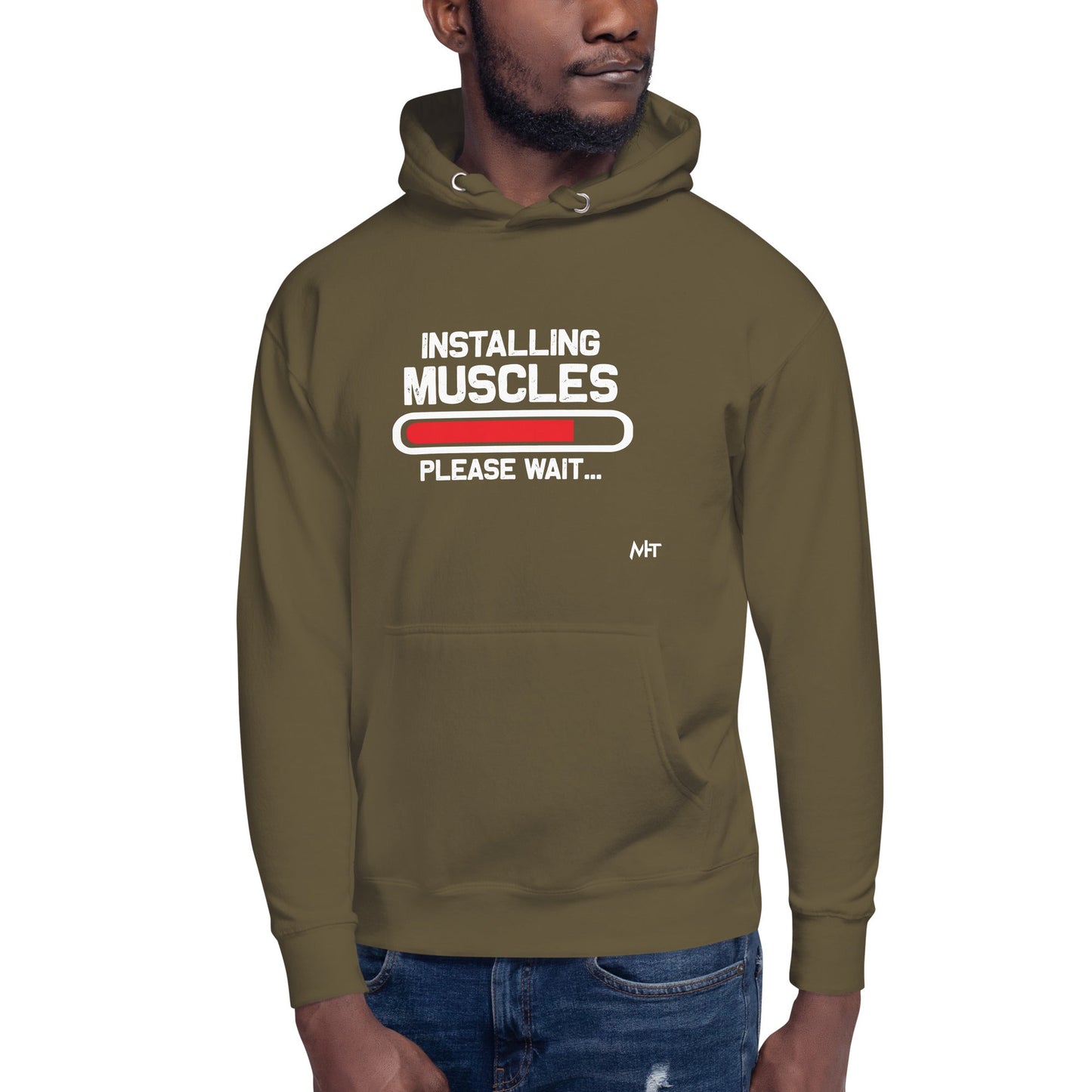 Installing Muscles Please Wait.... - Unisex Hoodie by DarkByteGear