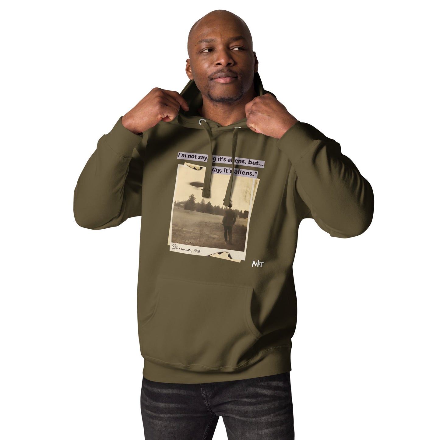 I am not saying it's aliens but, Okay! it's aliens V1 - Unisex Hoodie by DarkByteGear
