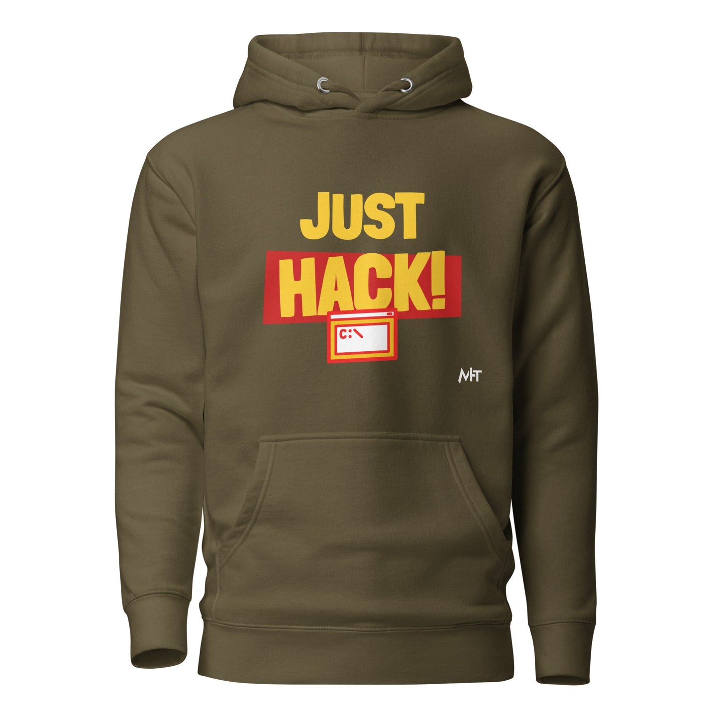 Just Hack (Yellow Text) - Unisex Hoodie by DarkByteGear