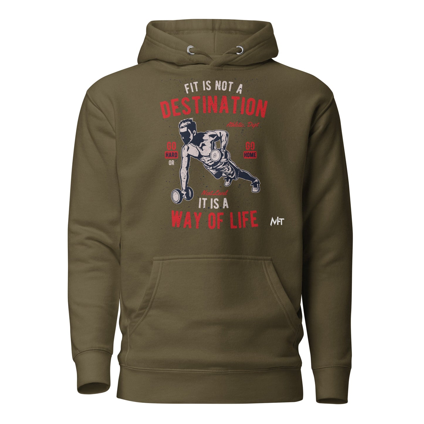 Fit is not a destination: it is a way of life - Unisex Hoodie by DarkByteGear