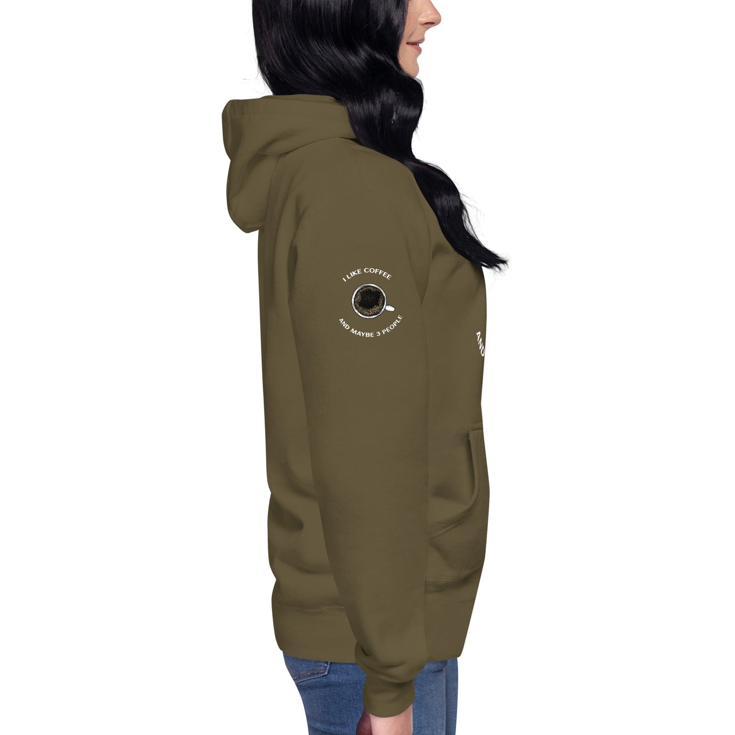 I like Coffee and maybe 3 people - Unisex Hoodie by DarkByteGear