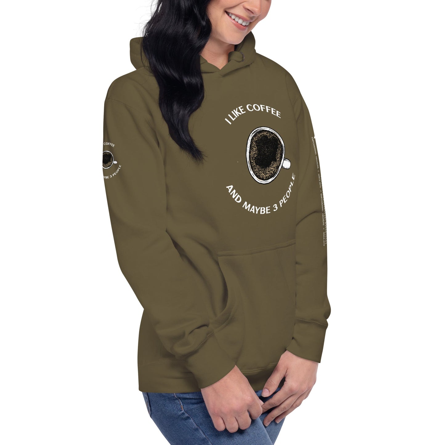I like Coffee and maybe 3 people - Unisex Hoodie by DarkByteGear