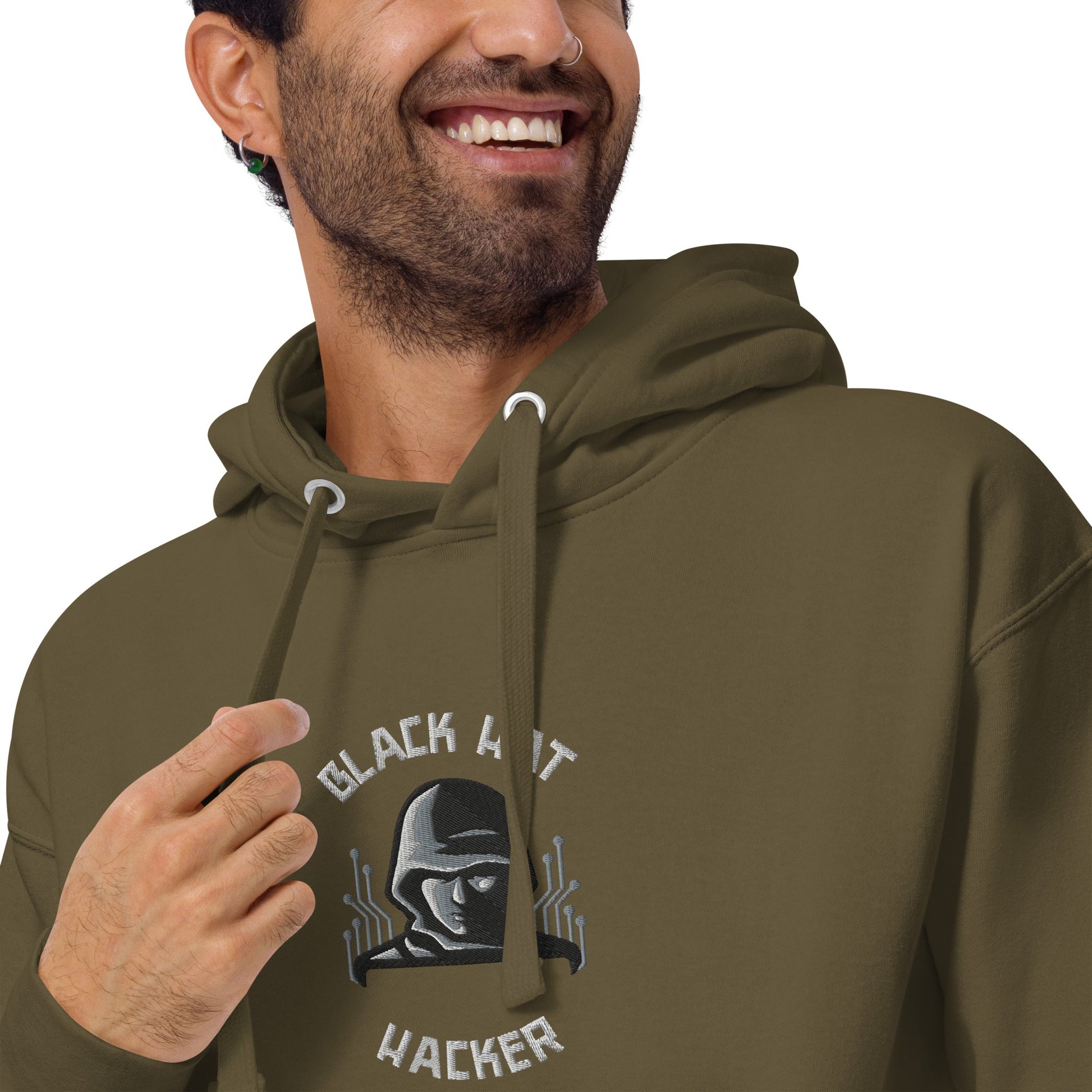 Black Hat Hacker - Unisex Hoodie (embroidered) by DarkByteGear