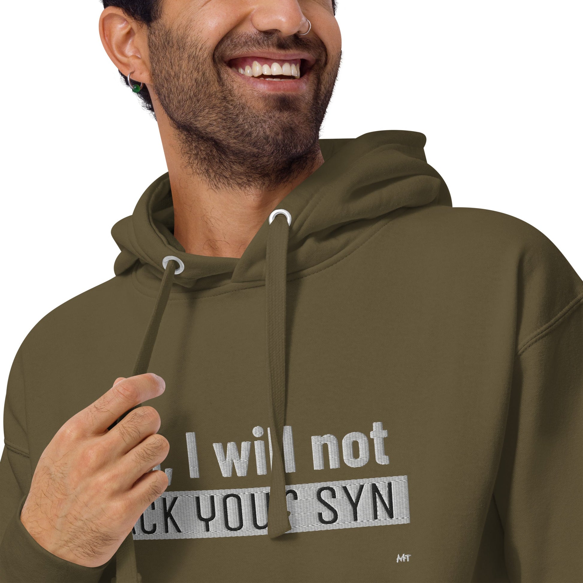 No I will not ack your sin - Unisex Hoodie (embroidered) by DarkByteGear