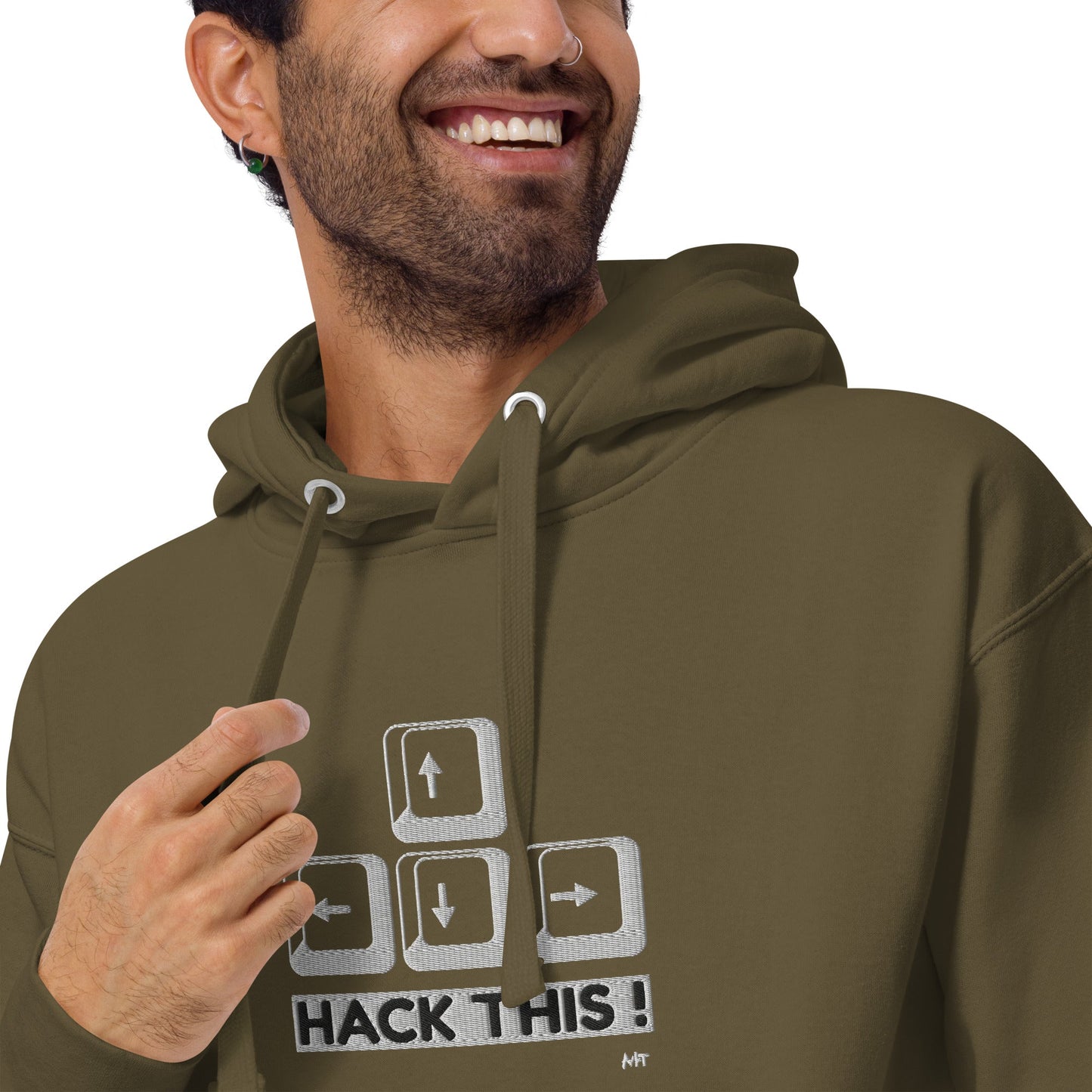 Hack this - Unisex Hoodie (embroidered) by DarkByteGear